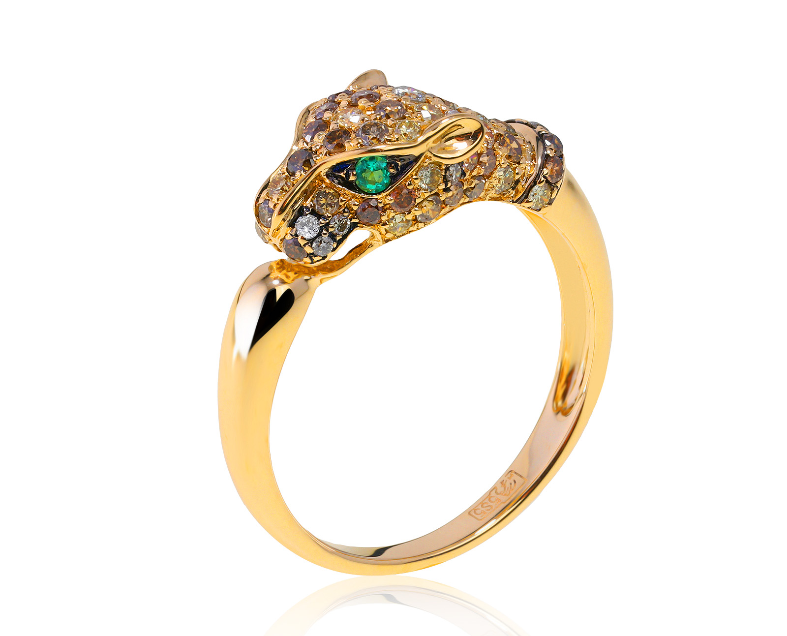 Изысканное золотое кольцо с бриллиантами 0.95ct 310821/4