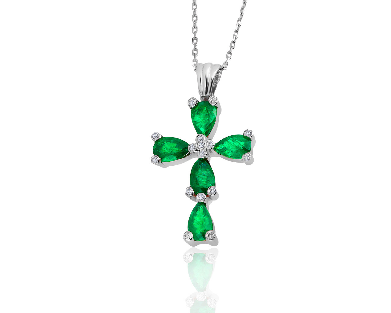 Оригинальный золотой кулон с изумрудами 2.06ct Roberto Bravo 130919/10