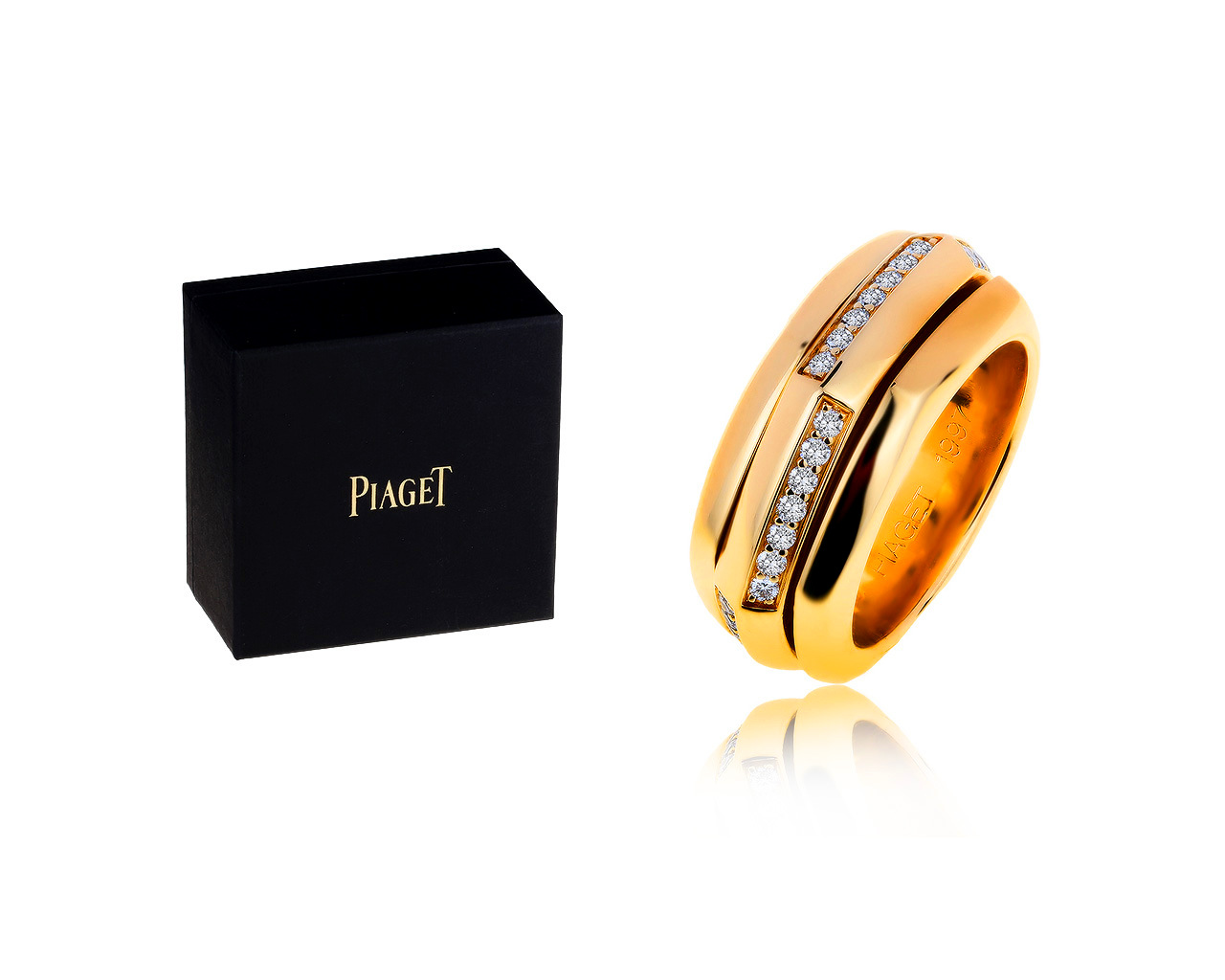 Оригинальное золотое кольцо с бриллиантами 0.60ct Piaget