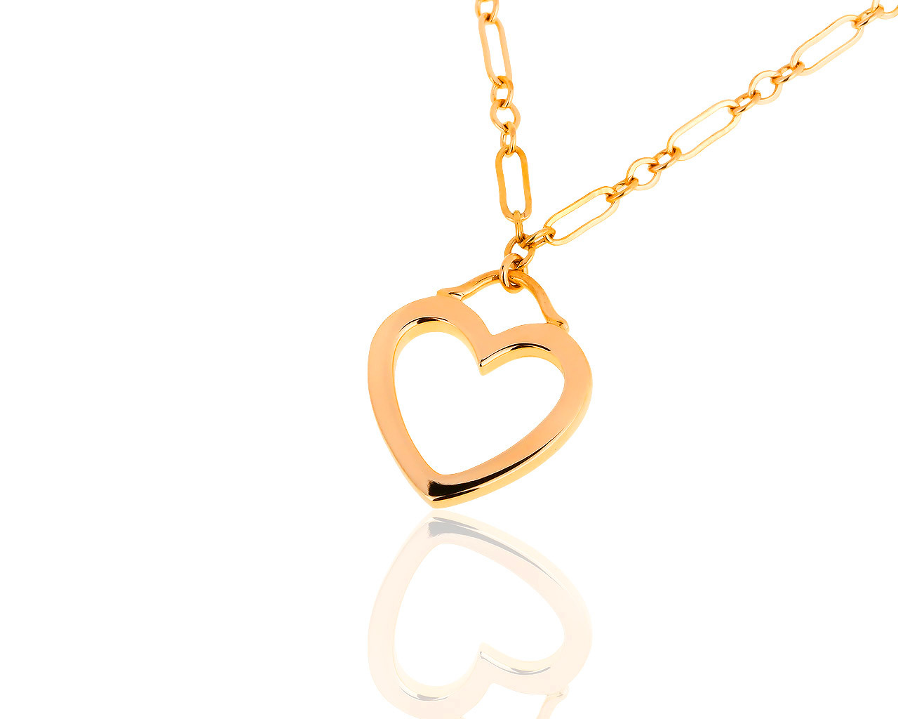 Стильная золотая подвеска Tiffany&Co Open Heart 220918/2 Стильная золотая подвеска Tiffany&Co Open Heart 220918/2