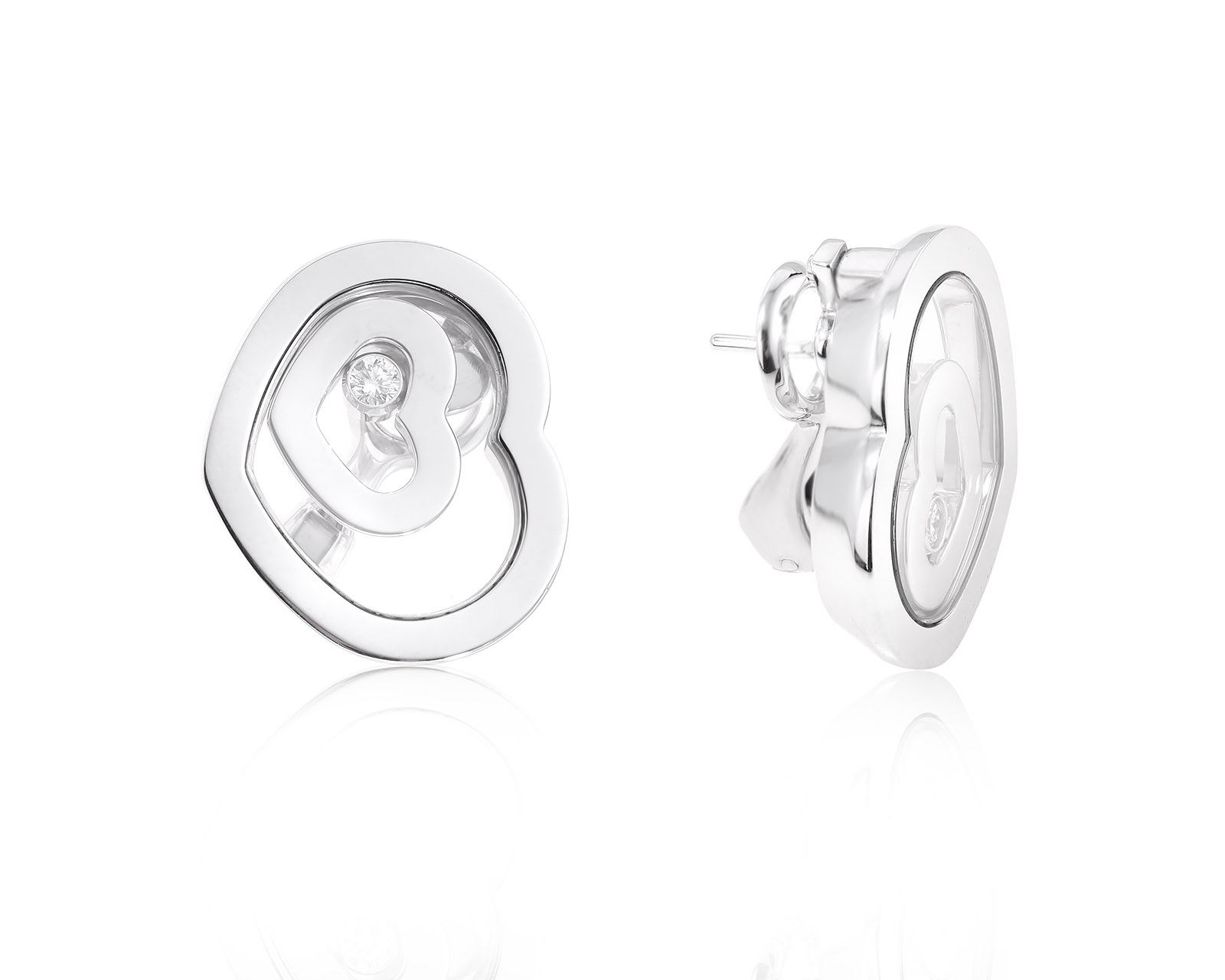 Оригинальные золотые серьги Chopard Happy Spirit 250324/1