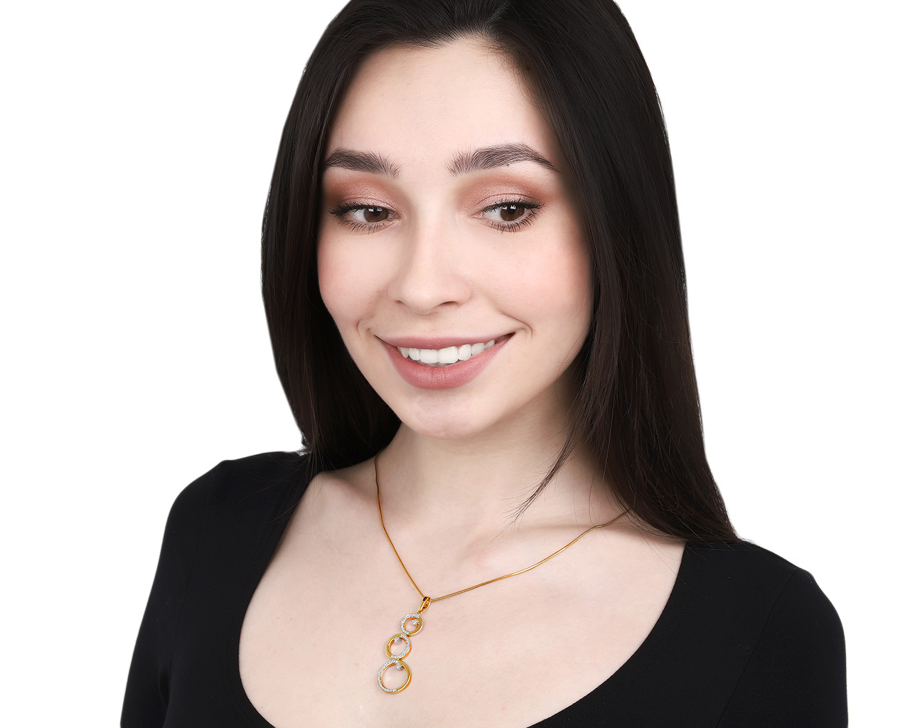 Превосходный золотой кулон с бриллиантами 0.54ct