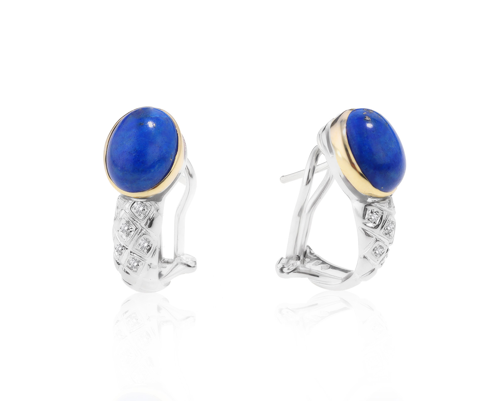 Итальянские золотые серьги с лазуритом 4.98ct 060522/9