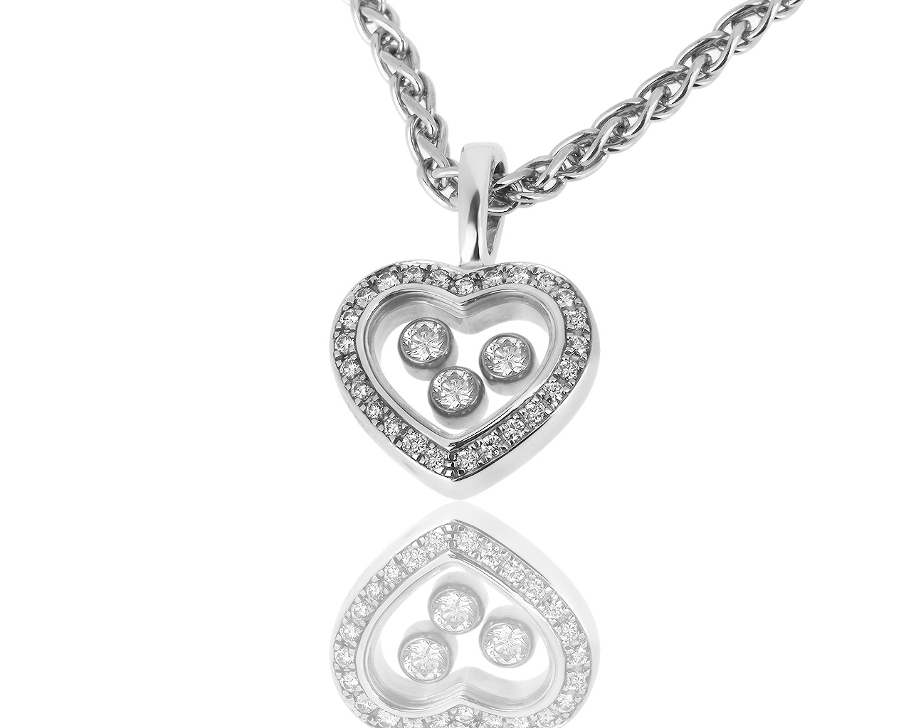 Завораживающий золотой кулон с бриллиантами 0.25ct Chopard 030619/2