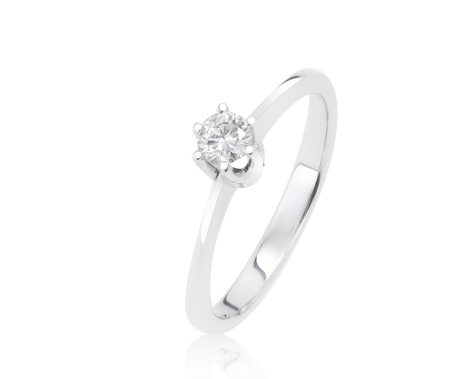 Изящное золотое кольцо с бриллиантом 0.20ct 050222/6