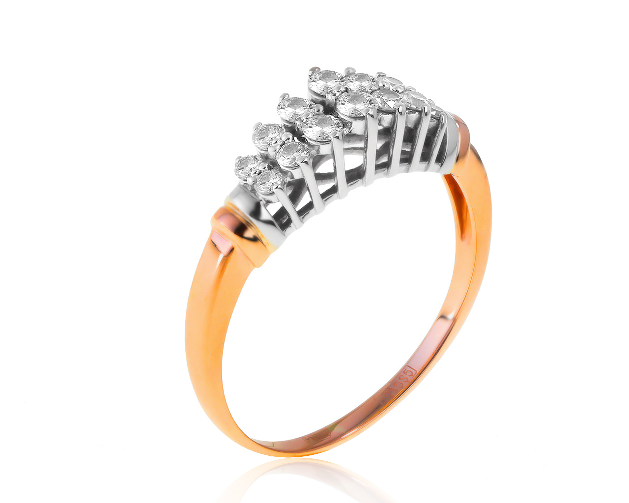 Изящное золотое кольцо с бриллиантами 0.50ct 010621/19