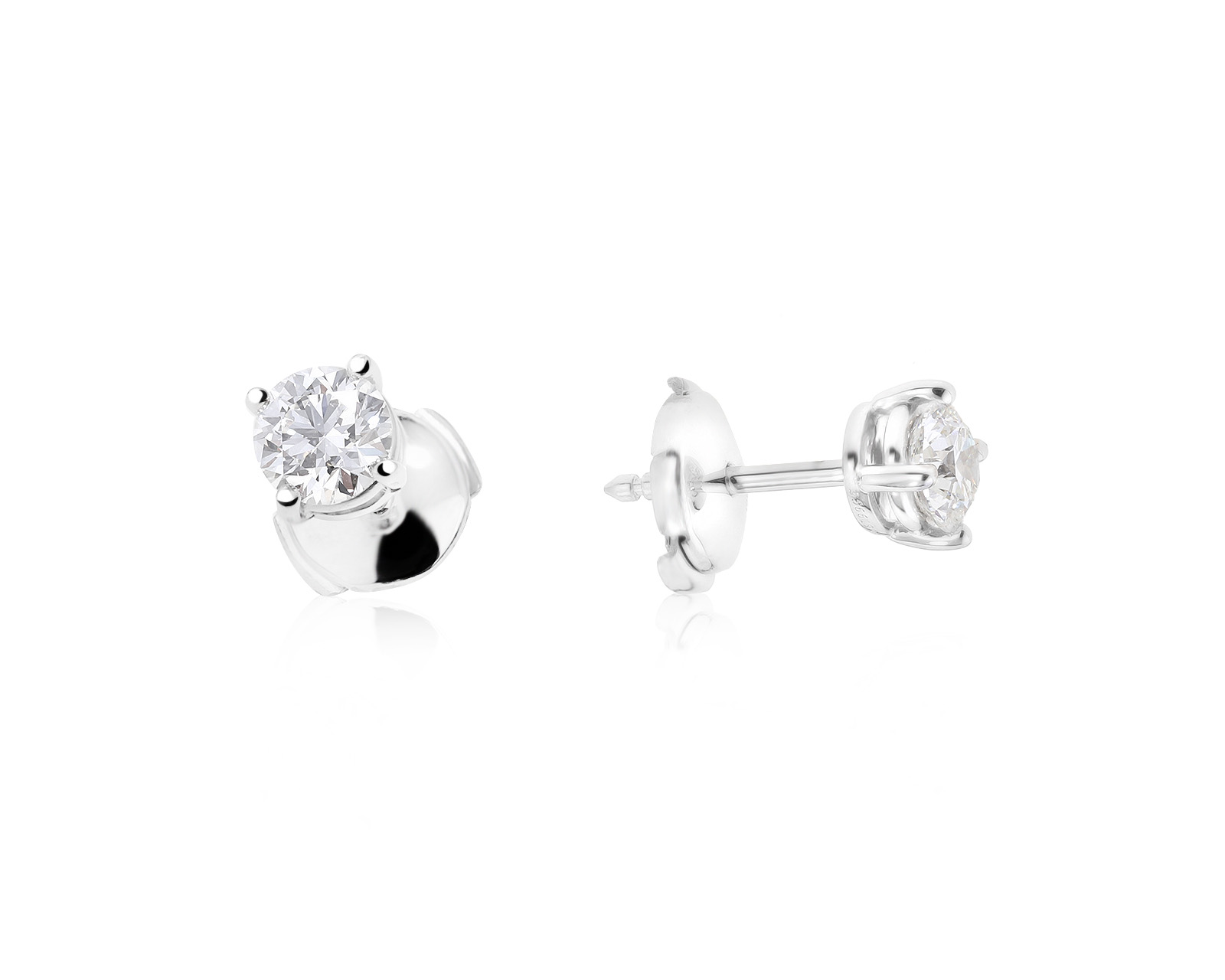 Оригинальные платиновые серьги с бриллиантами 1.00ct Tiffany&Co 170921/2