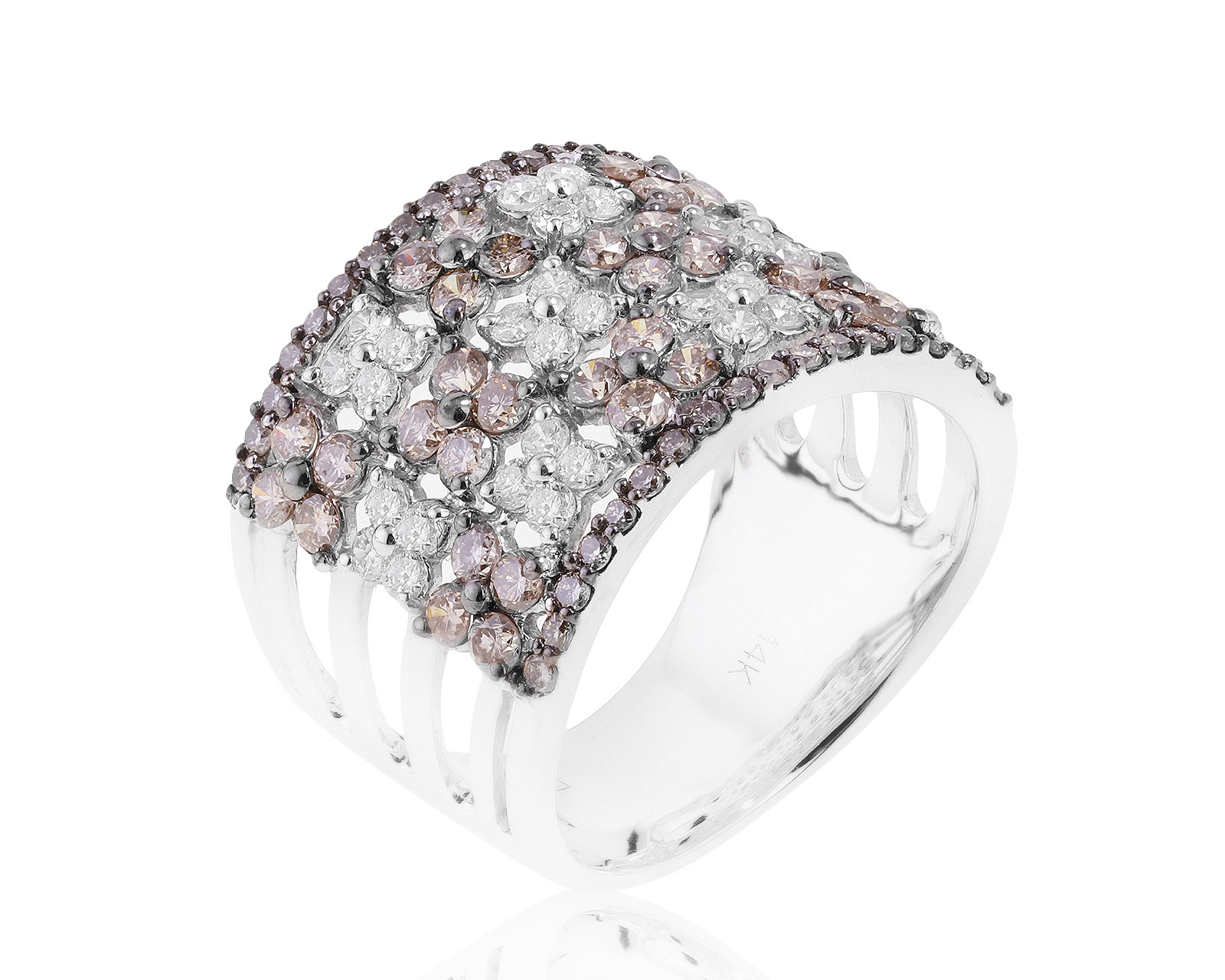 Королевское золотое кольцо с бриллиантами 1.98ct 121121/2