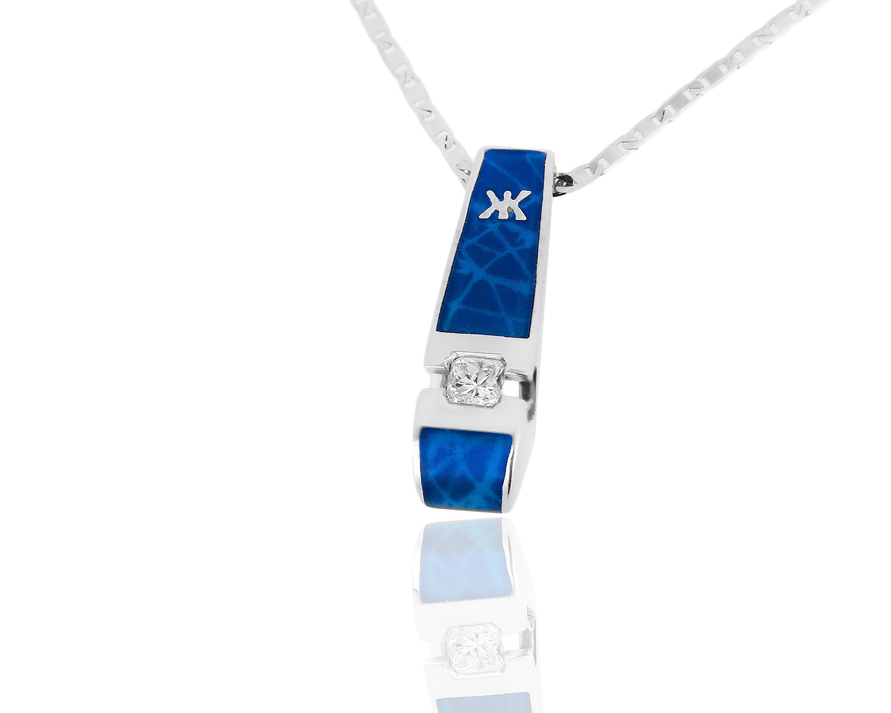 Золотой кулон с эмалями и бриллиантом 0.19ct Korloff 230318/20