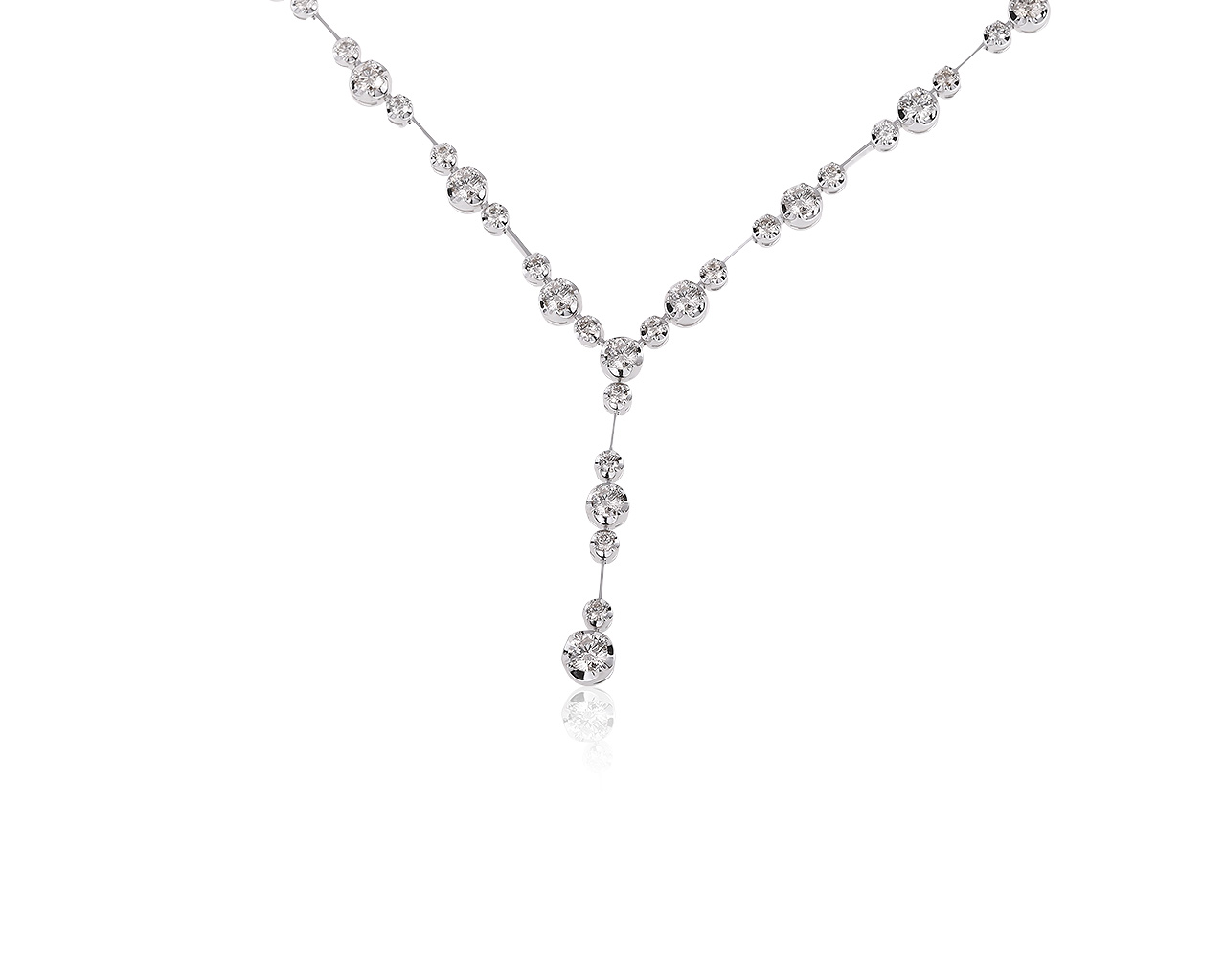 Оригинальное золотое колье с бриллиантами 2.95ct МЮЗ 070920/2