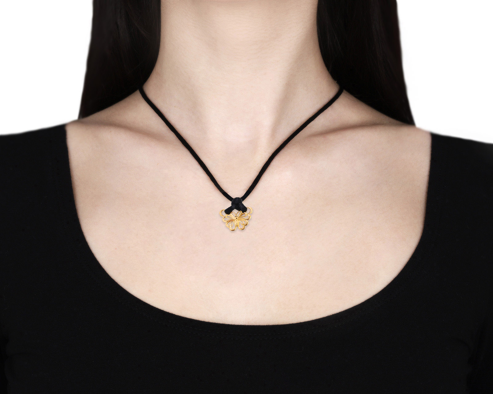 Оригинальный золотой кулон Tiffany&Co Butterfly