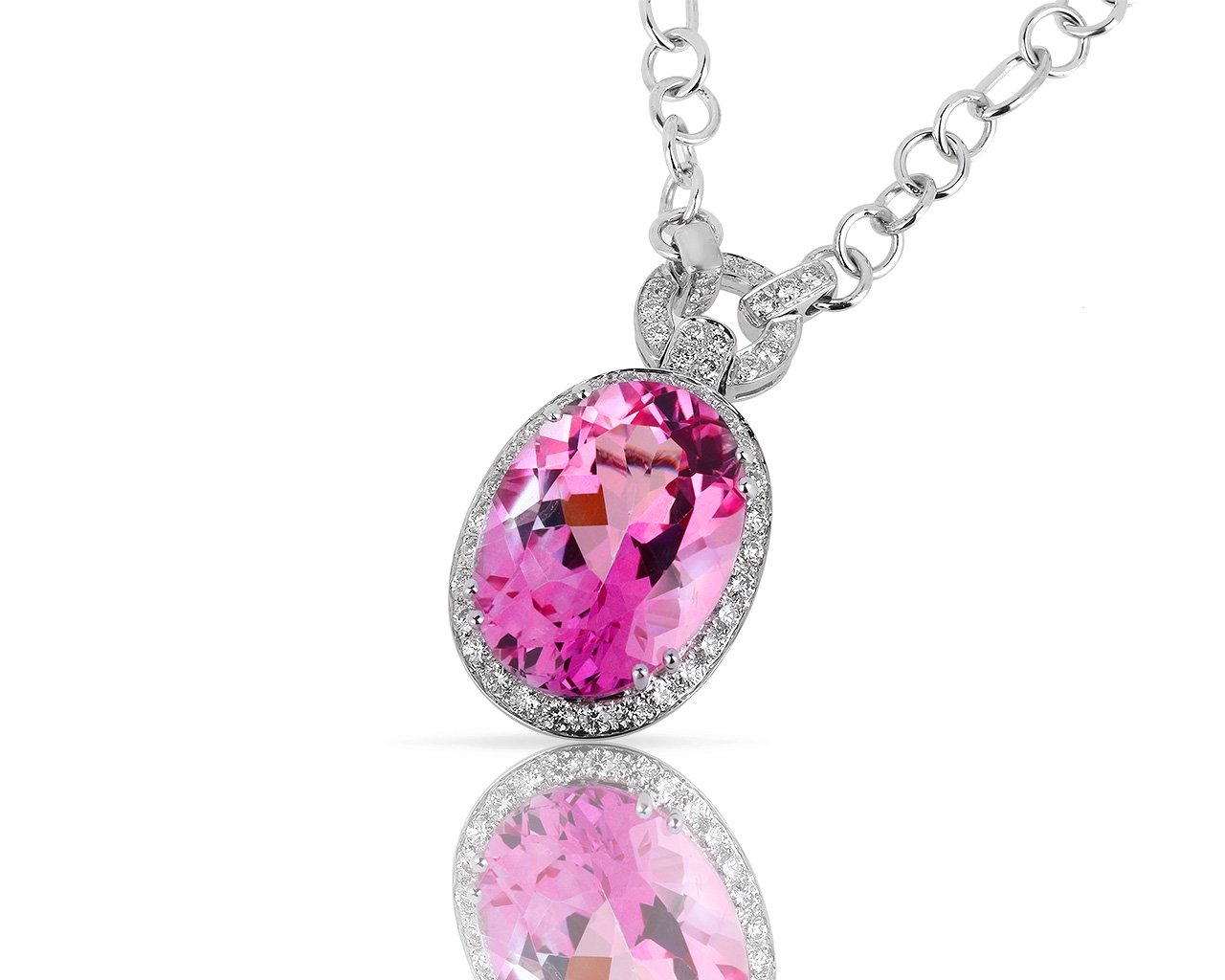 Яркая золотая подвеска топазом и бриллиантами 1.20ct Яркая золотая подвеска топазом и бриллиантами 1.20ct