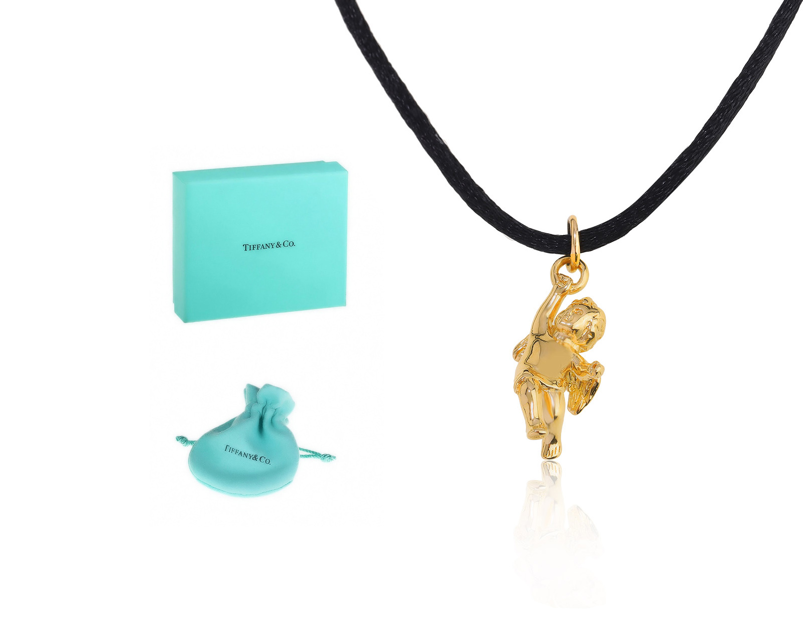 Оригинальный золотой кулон Tiffany&Co