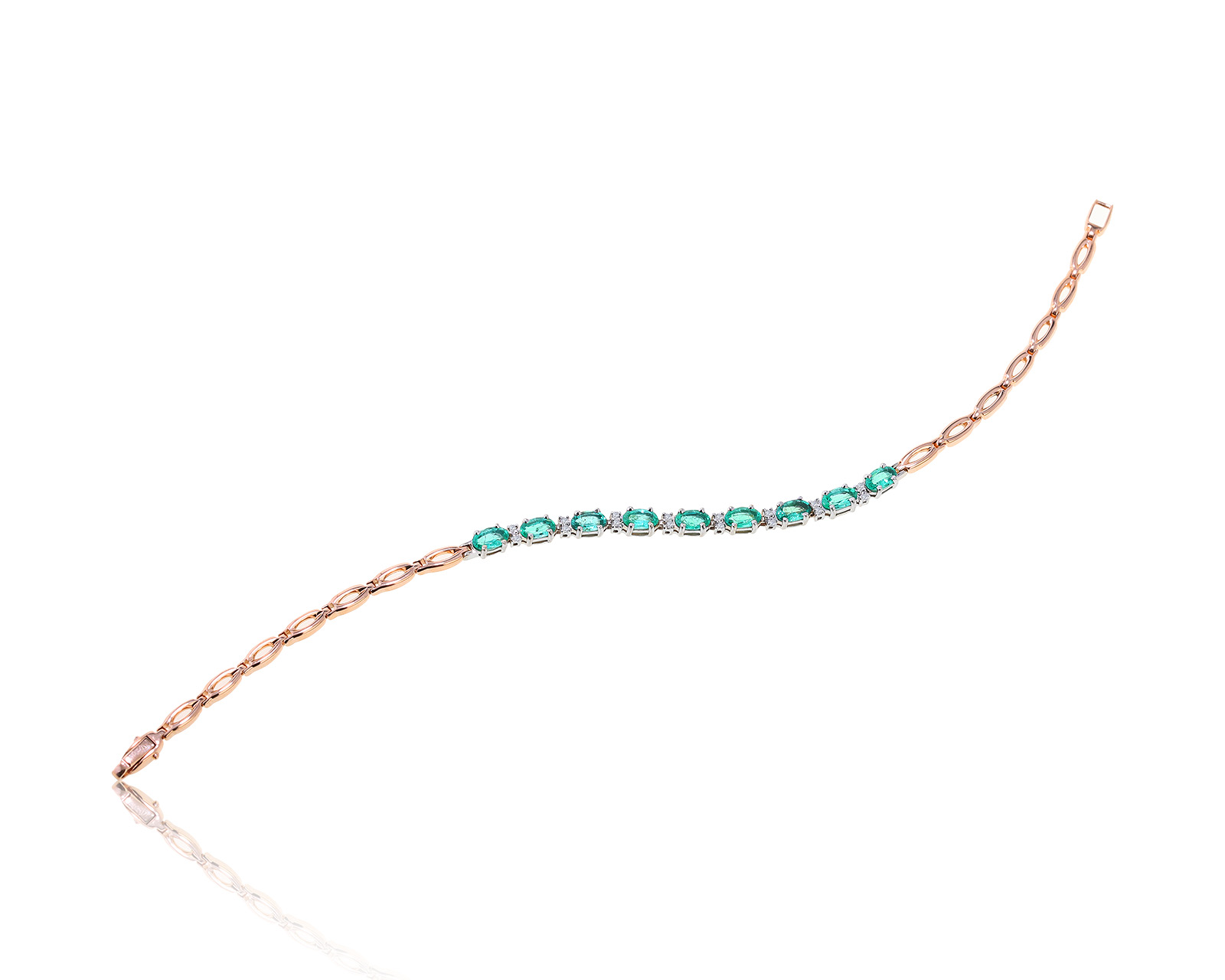 Превосходный золотой браслет с изумрудами 1.98ct 300622/1