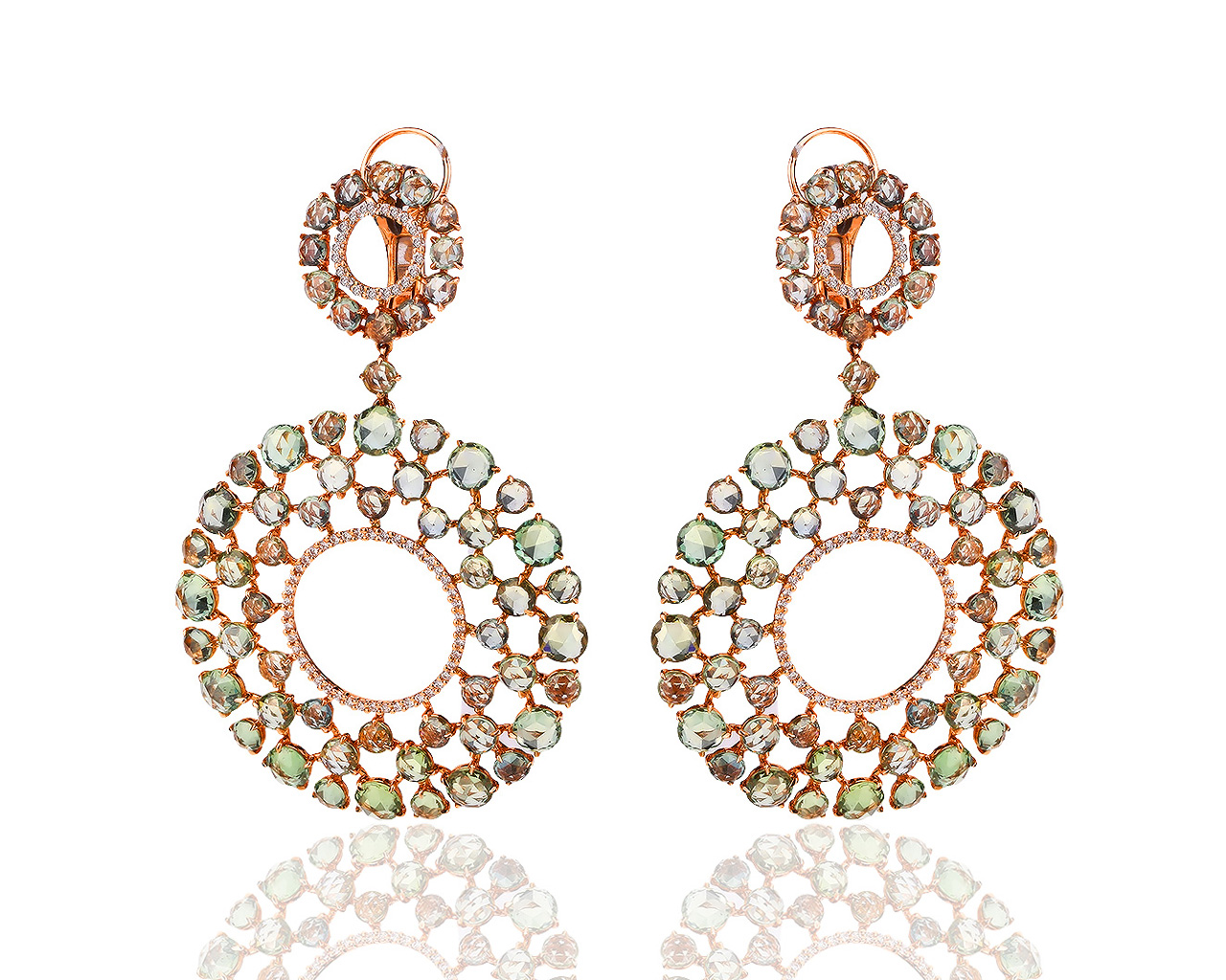 Золотые серьги с бриллиантами 0.70ct Giovanni Ferraris 021218/8