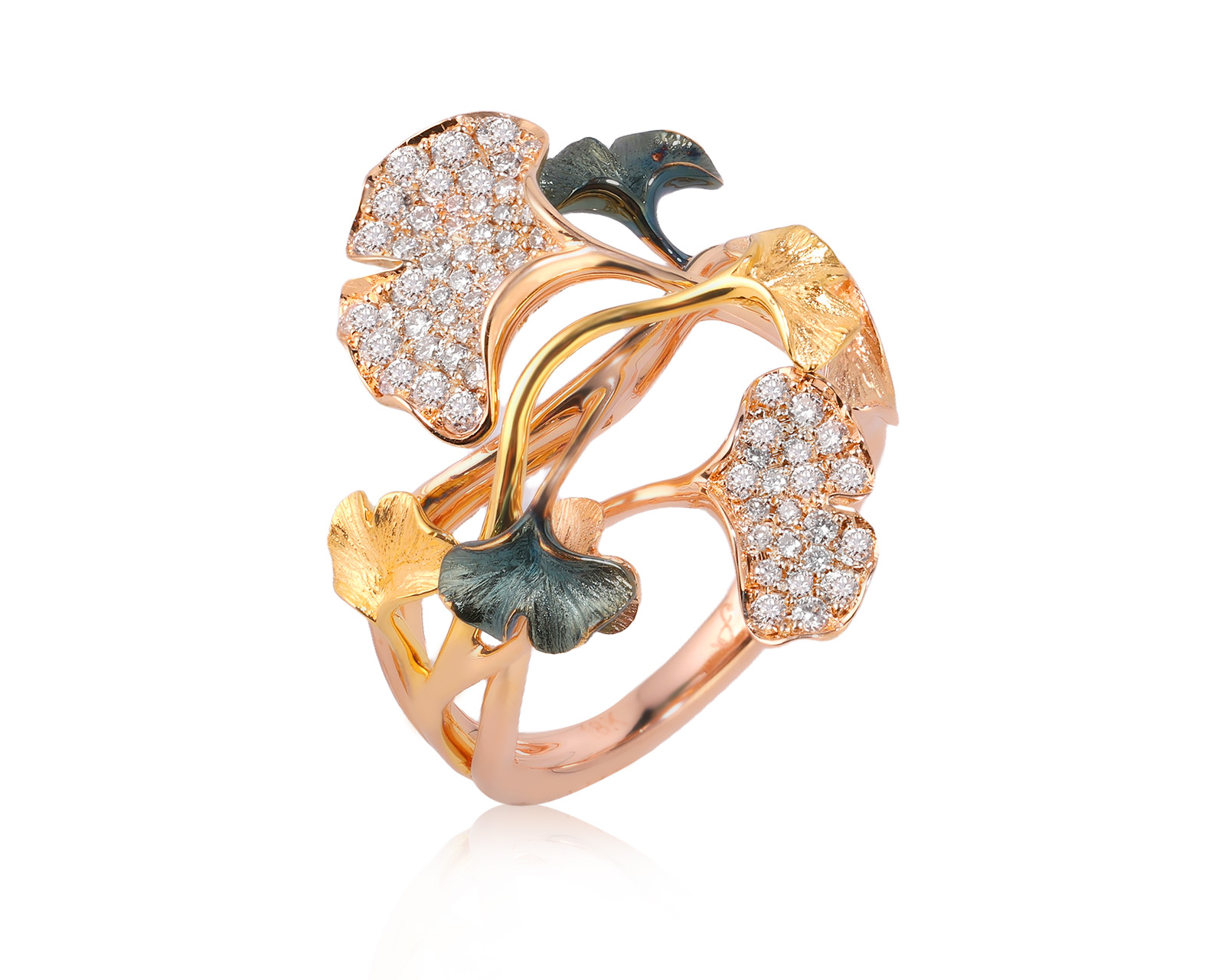 Золотое кольцо с бриллиантами 0.43ct 251225/1