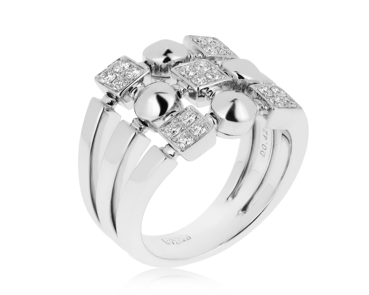 Достойное золотое кольцо с бриллиантами 0.50ct 161120/9