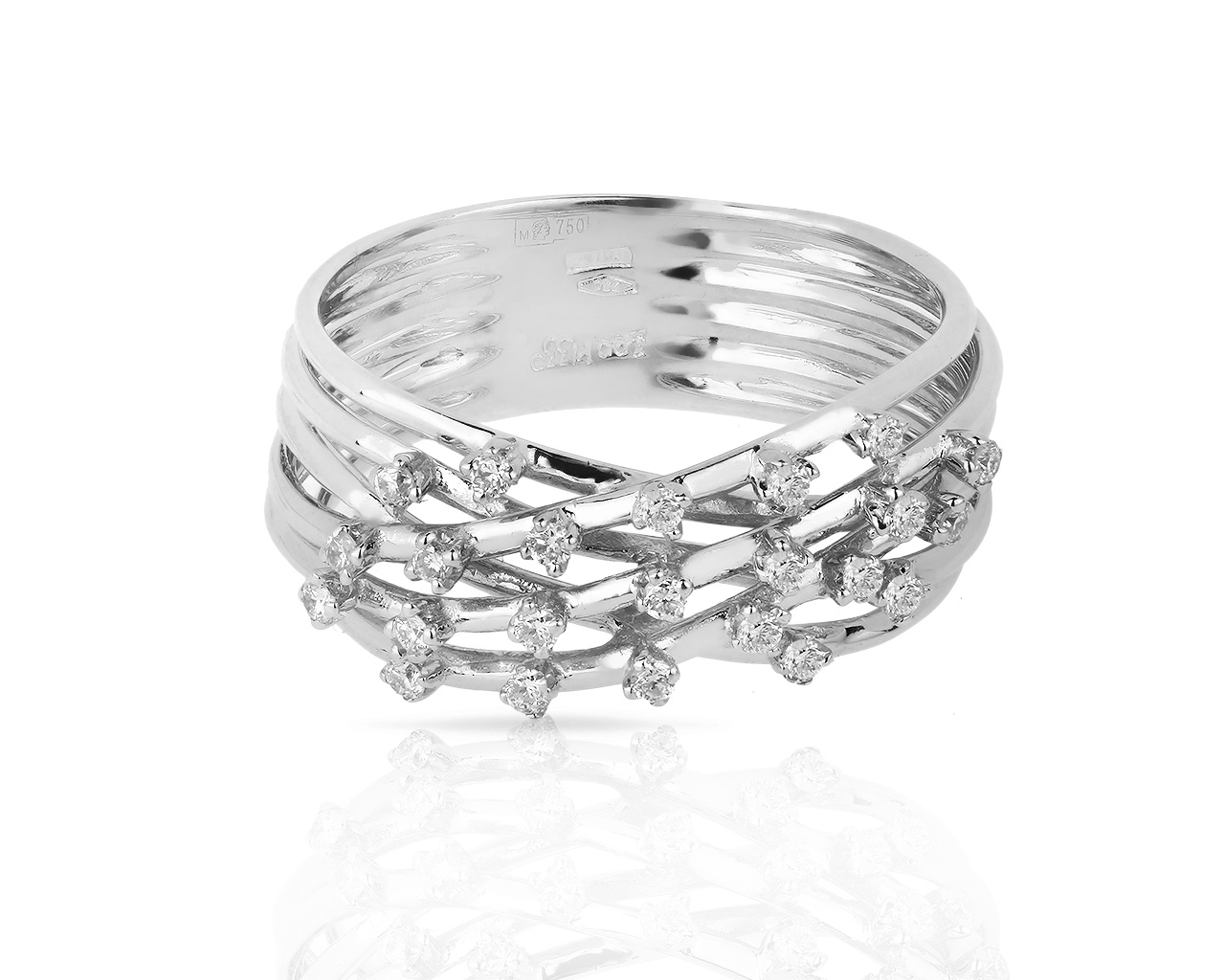 Золотое кольцо с бриллиантами 0.14ct Leo Pizzo 180418/1