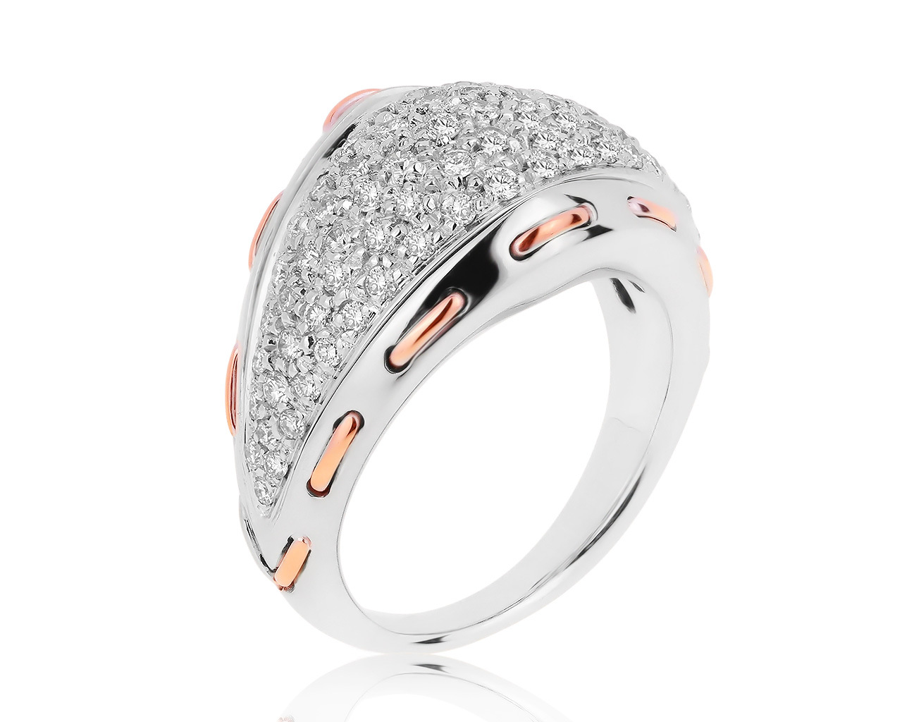 Оригинальное золотое кольцо с бриллиантами 0.75ct Damiani 131120/1