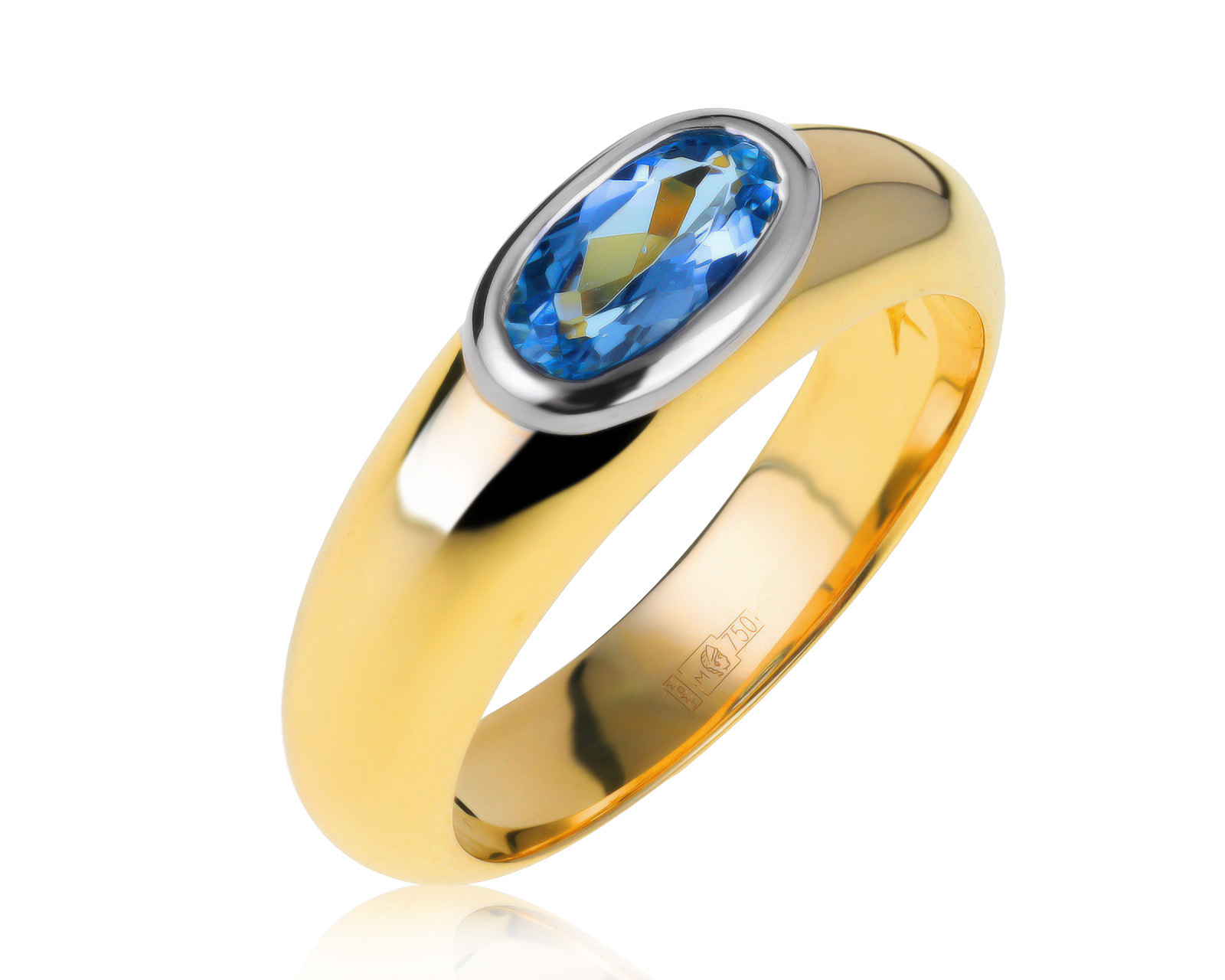 Оригинальное золотое кольцо с топазом 0.54ct H.Stern