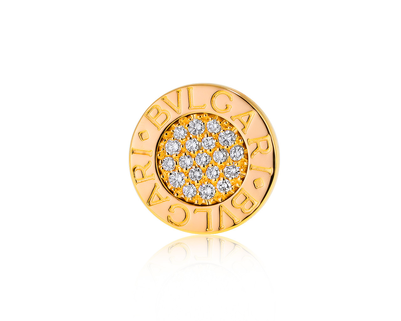 Оригинальная золотая серьга с бриллиантами 0.09ct Bvlgari Bvlgari 300920/12