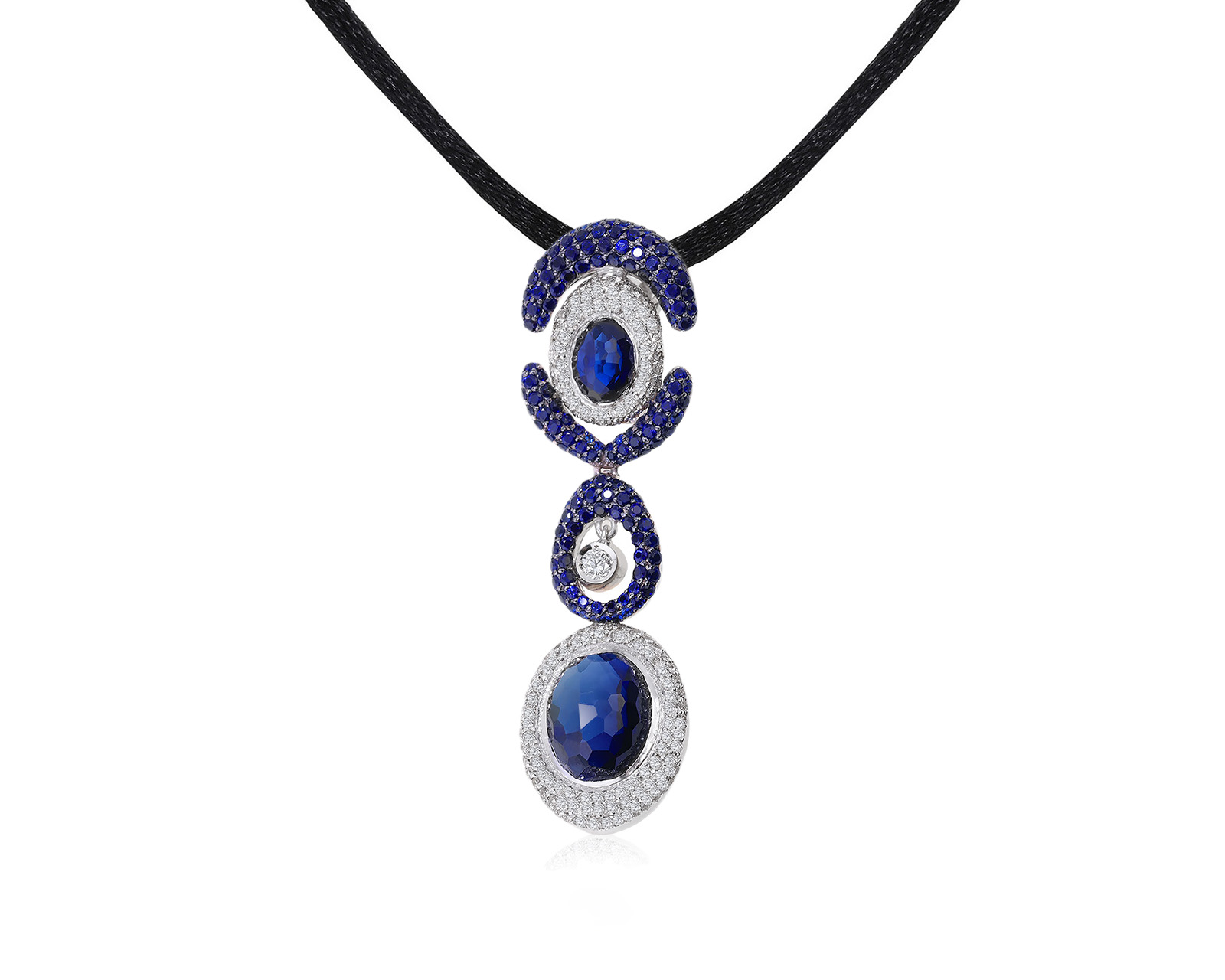 Потрясающий золотой кулон с сапфирами 12.25ct 280522/18