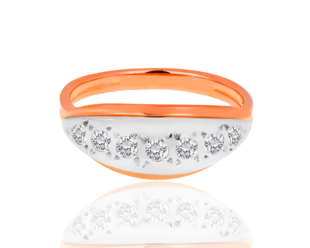 Винтажное золотое кольцо с бриллиантами 0.33ct 241217/1