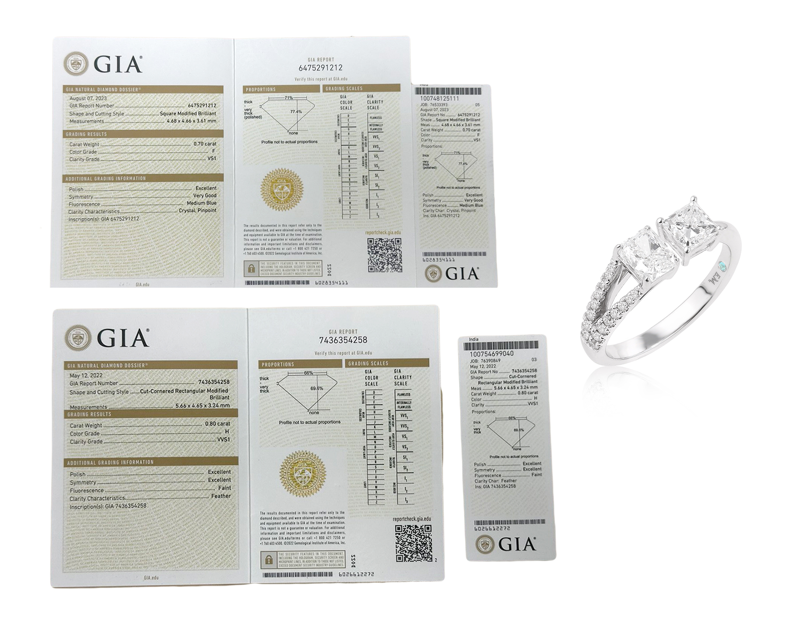 Золотое кольцо с бриллиантами 1.64ct Evgeny Matveev