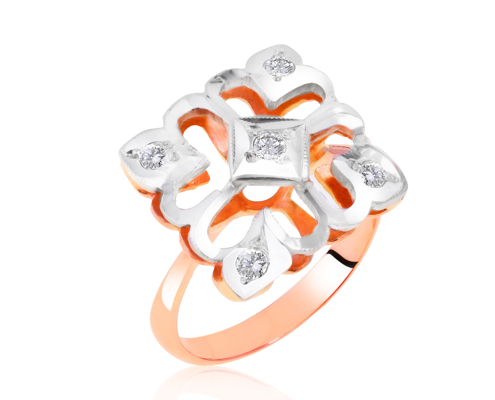 Изысканное золотое кольцо с бриллиантами 0.20ct 030721/11 Изысканное золотое кольцо с бриллиантами 0.20ct 030721/11