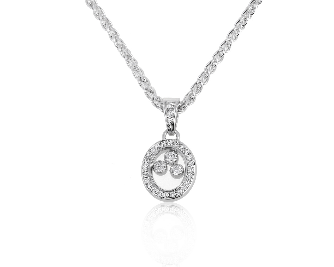 Оригинальный золотой кулон с бриллиантами 0.33ct Chopard Happy Diamonds 040521/8