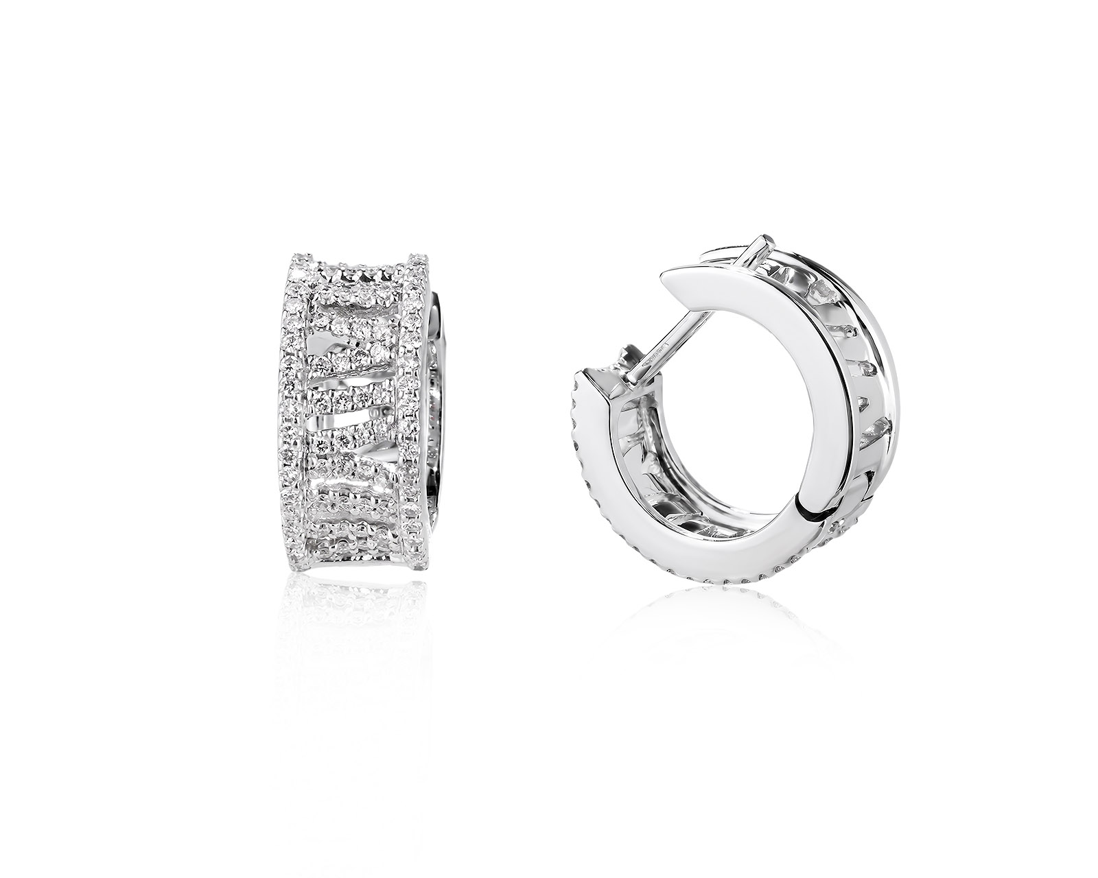 Золотые серьги с бриллиантами 0.46ct