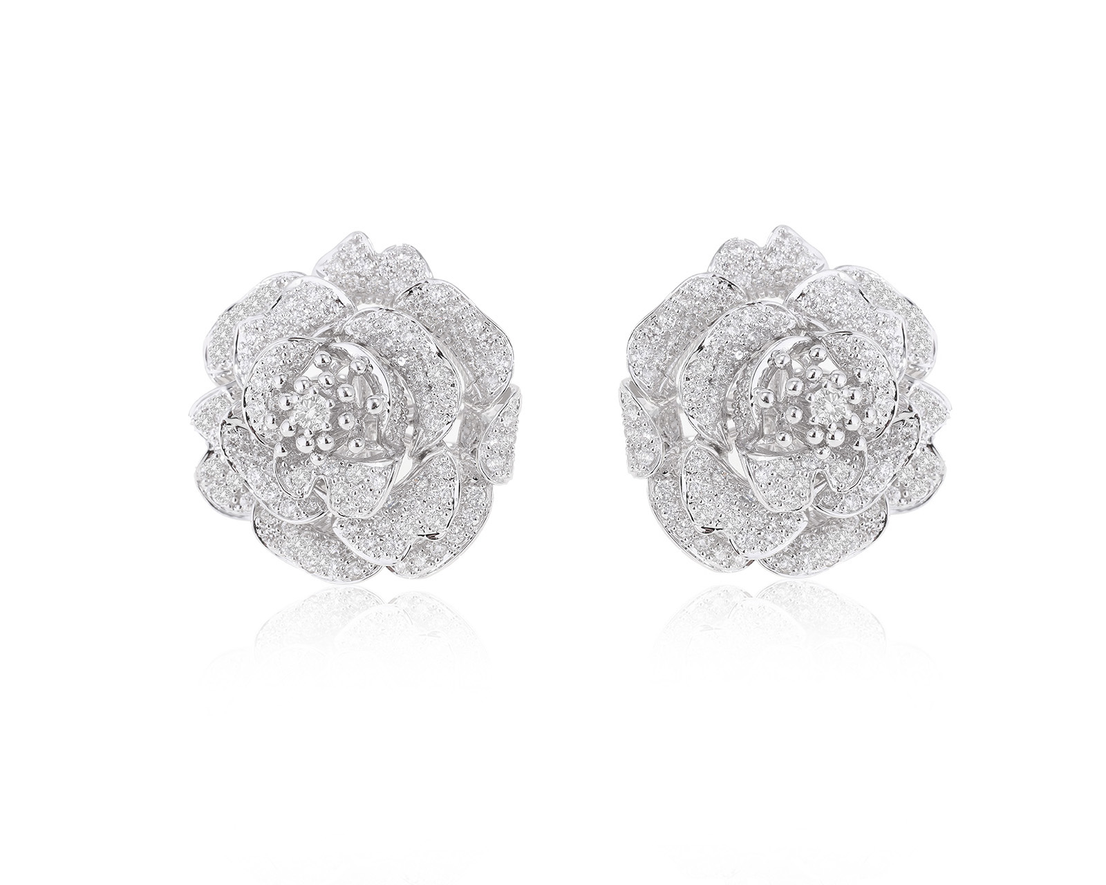 Роскошные золотые серьги с бриллиантами 3.50ct 191122/9