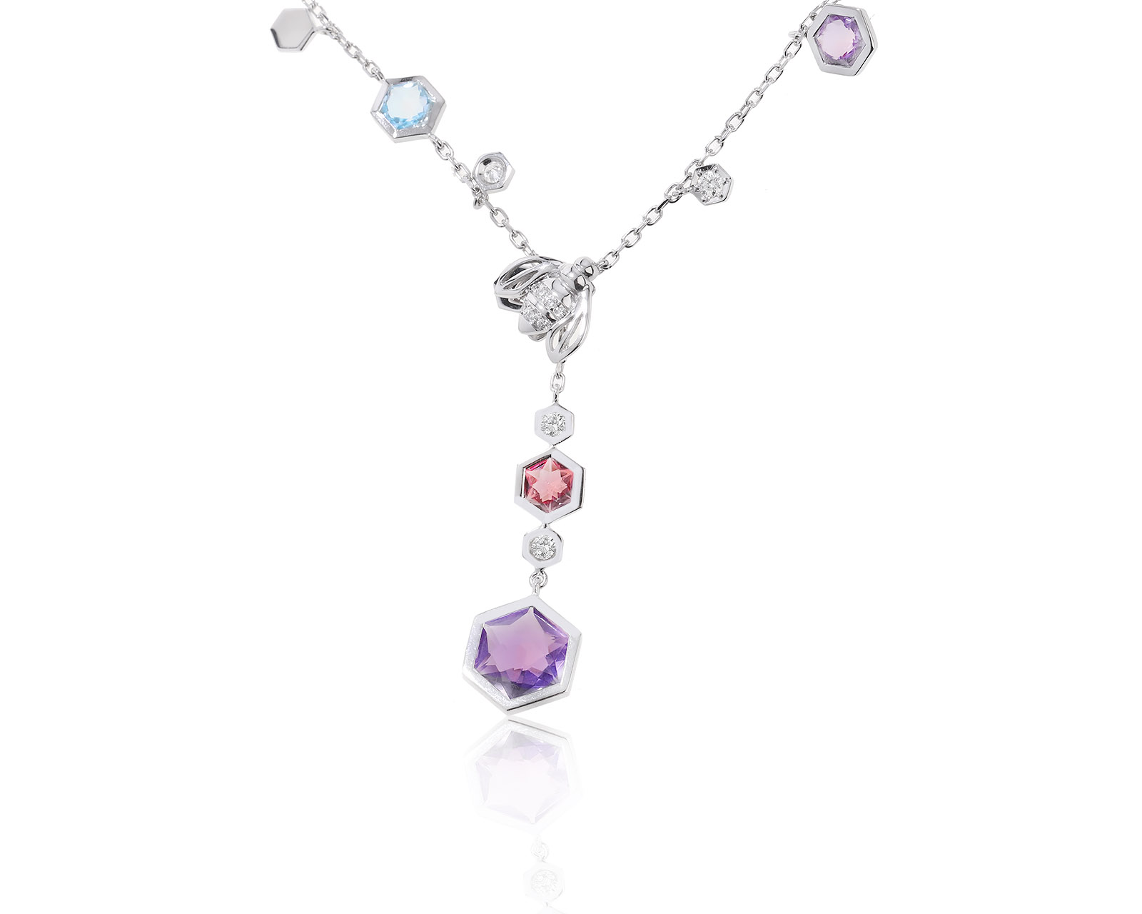 Оригинальное золотое колье с цветными камнями 10.12ct Piaget 080922/8 Оригинальное золотое колье с цветными камнями 10.12ct Piaget 080922/8