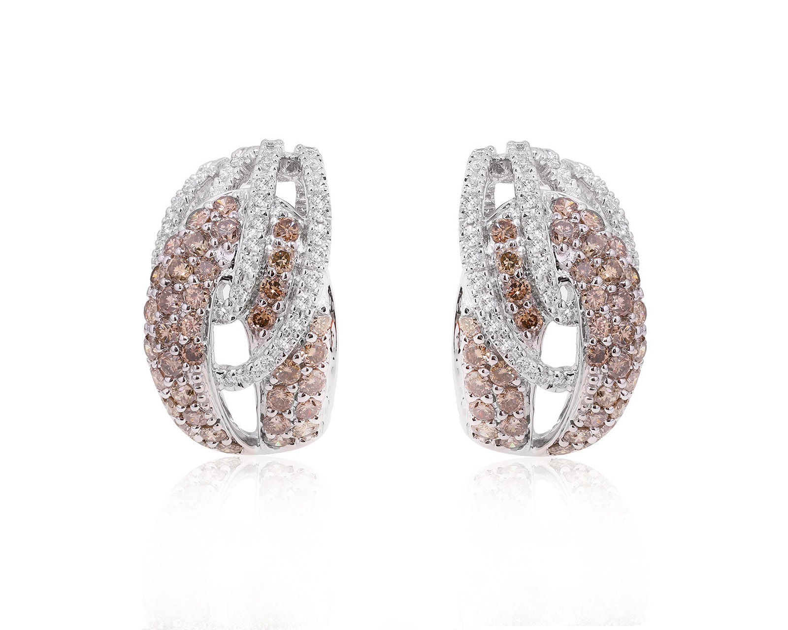 Золотые серьги с бриллиантами 1.86ct 231124/6