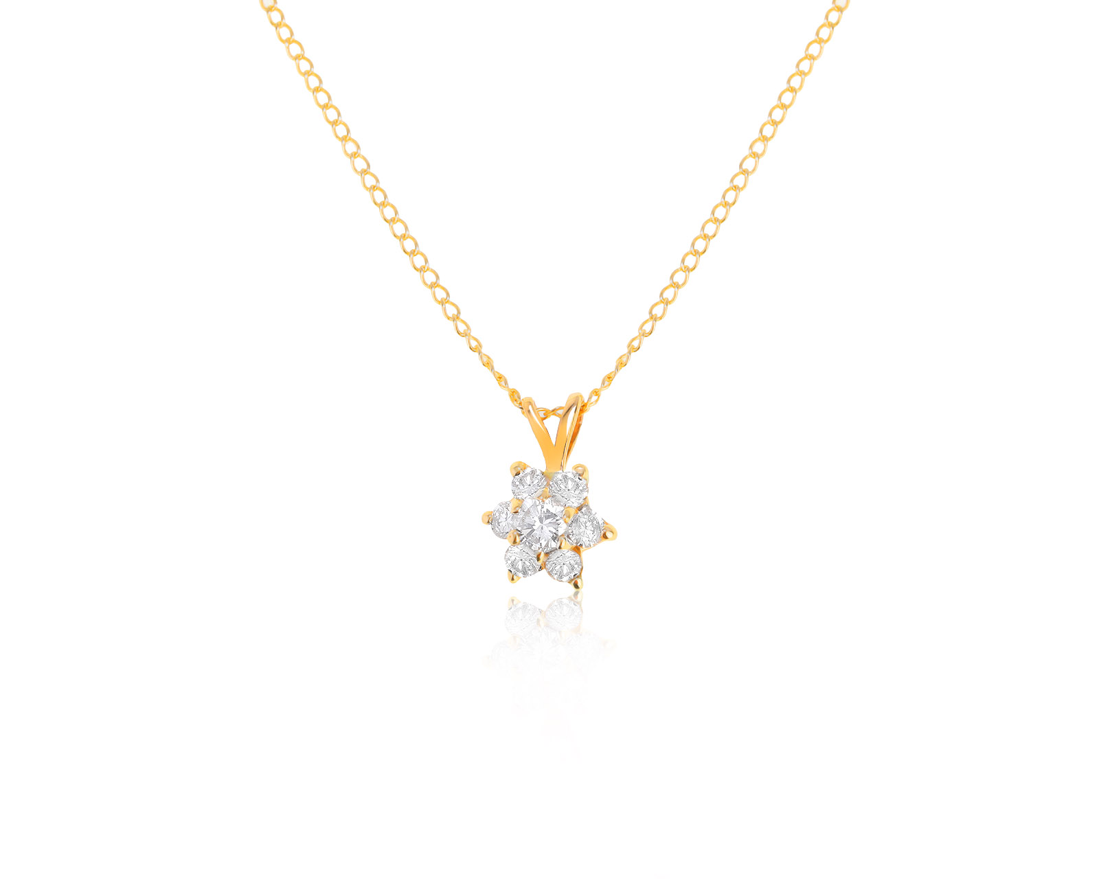 Стильный золотой кулон с бриллиантами 0.21ct