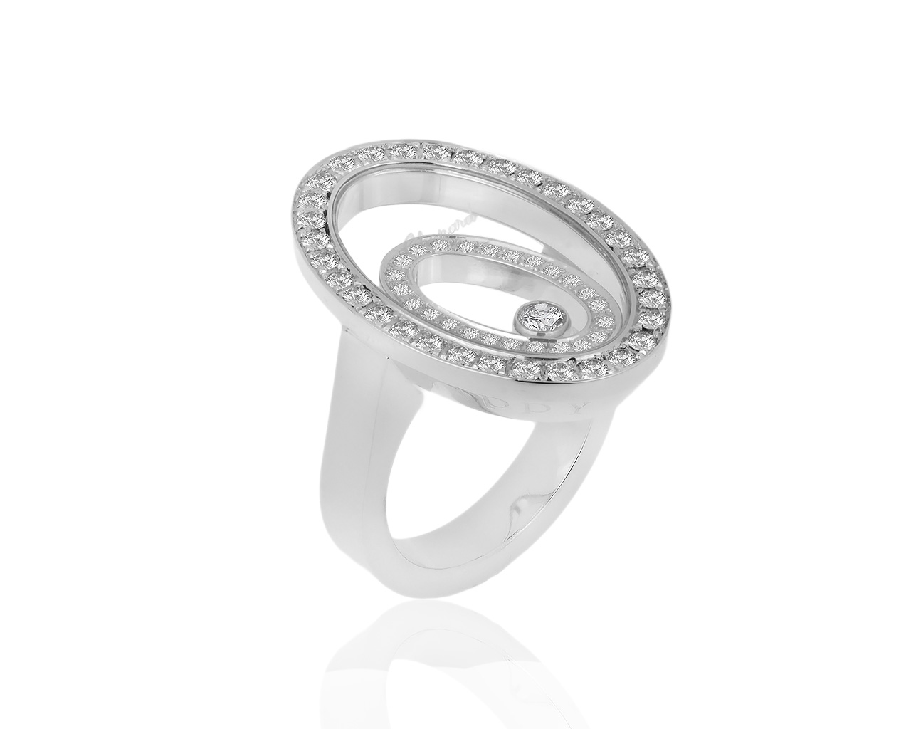 Оригинальное золотое кольцо с бриллиантами 0.66ct Chopard