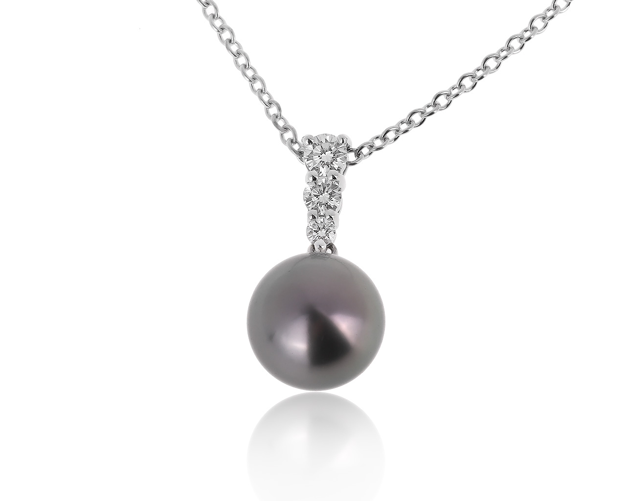 Оригинальный золотой кулон с жемчугом 10 мм Mikimoto 006500/00