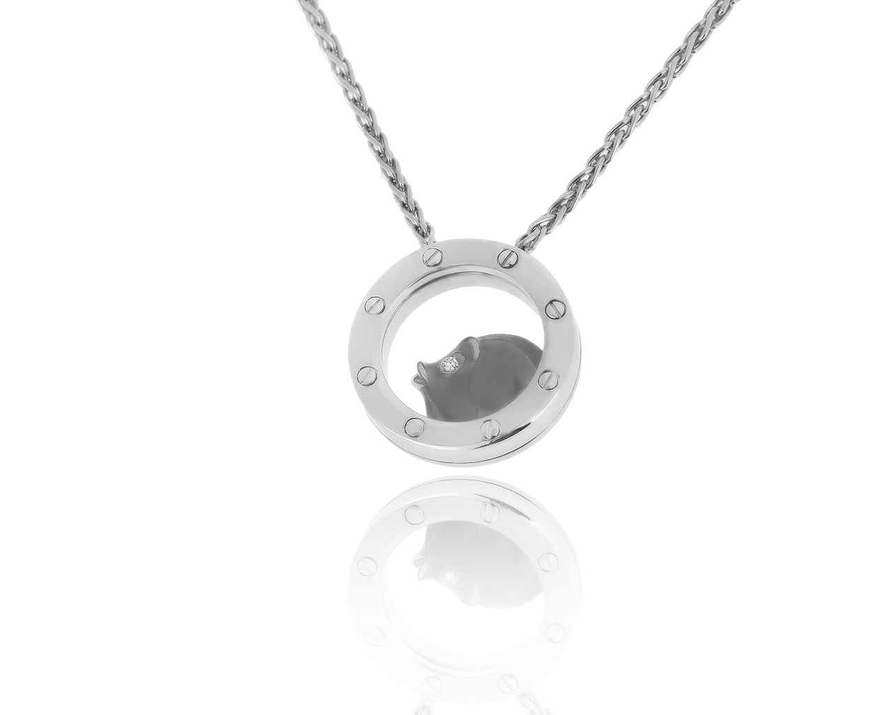 Оригинальный золотой кулон с бриллиантом 0.01ct Magerit 240120/12 Оригинальный золотой кулон с бриллиантом 0.01ct Magerit 240120/12