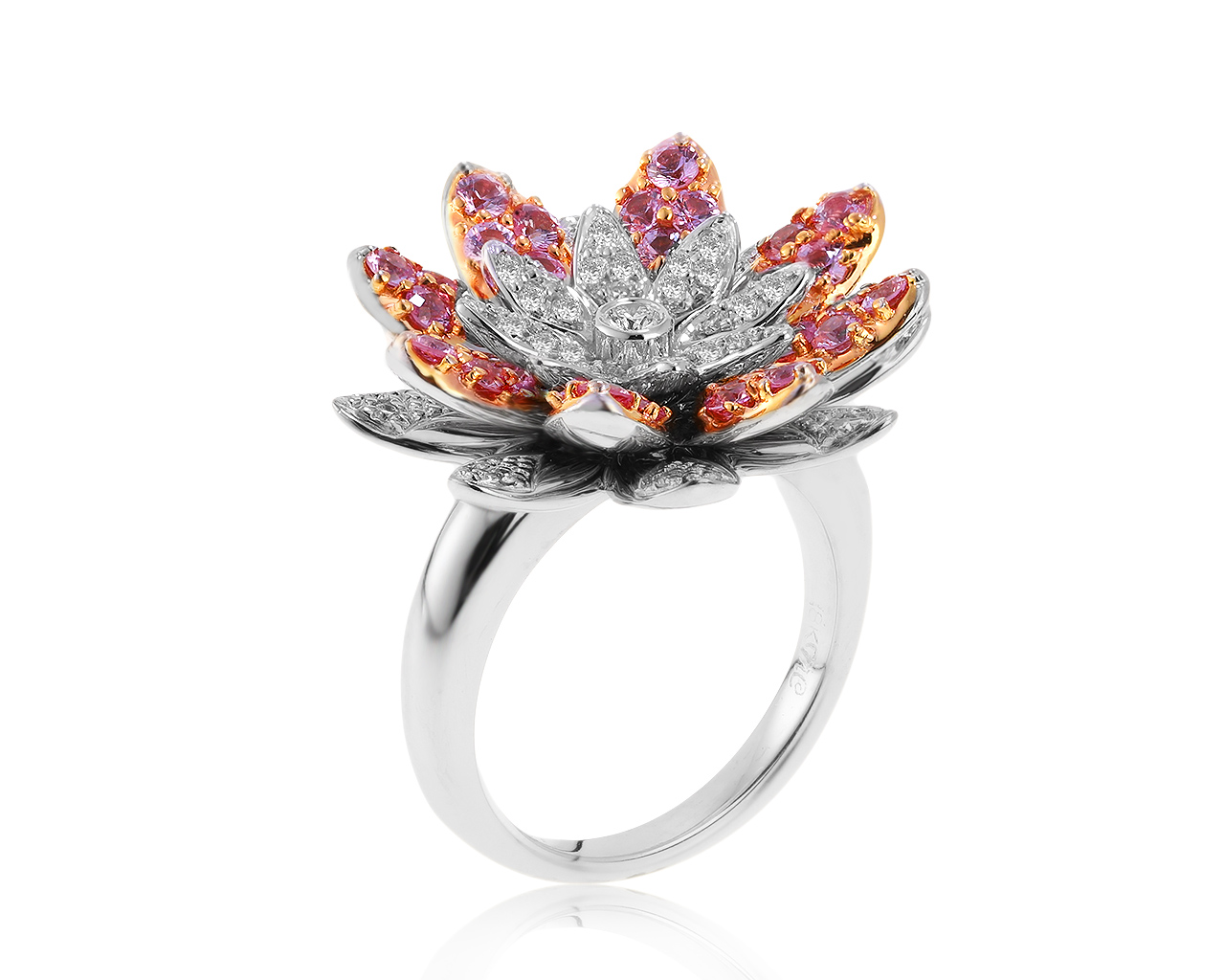 Оригинальное золотое кольцо с сапфирами 1.10ct Mauro Conti 040321/9