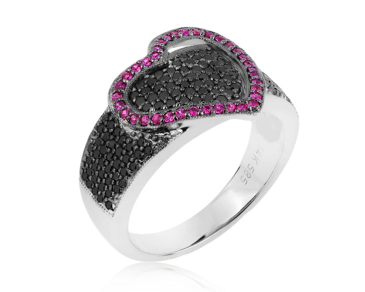 Потрясающее золотое кольцо с черными бриллиантами 0.43ct 271020/7