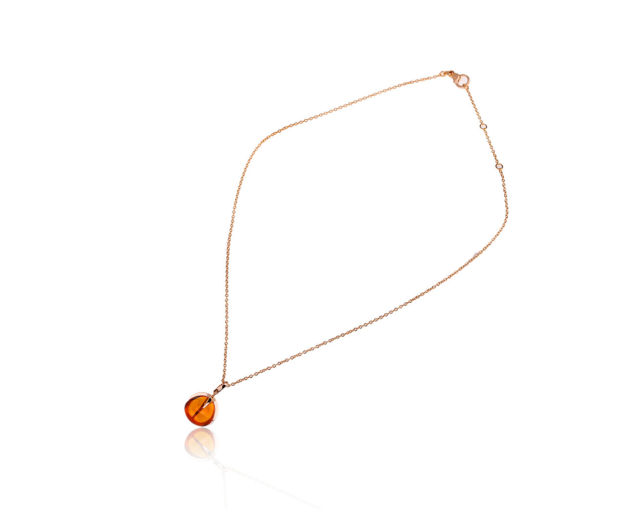 Оригинальный золотой кулон с цитрином 6.38ct Pomellato