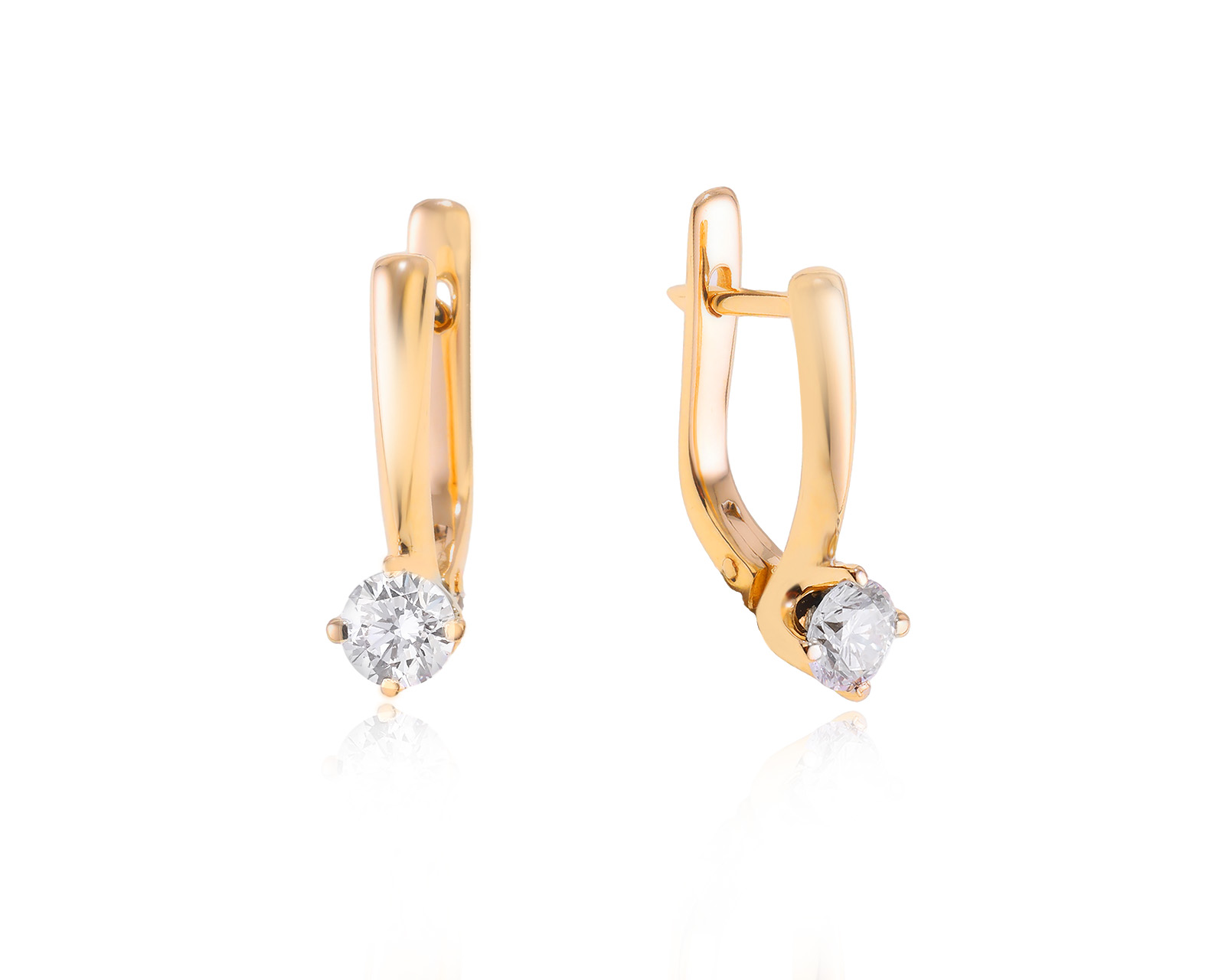 Золотые серьги с бриллиантами 0.74ct 281223/6