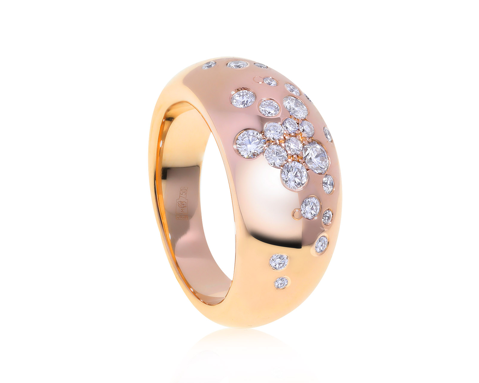 Оригинальное золотое кольцо с бриллиантами 0.61ct Wempe 140322/12