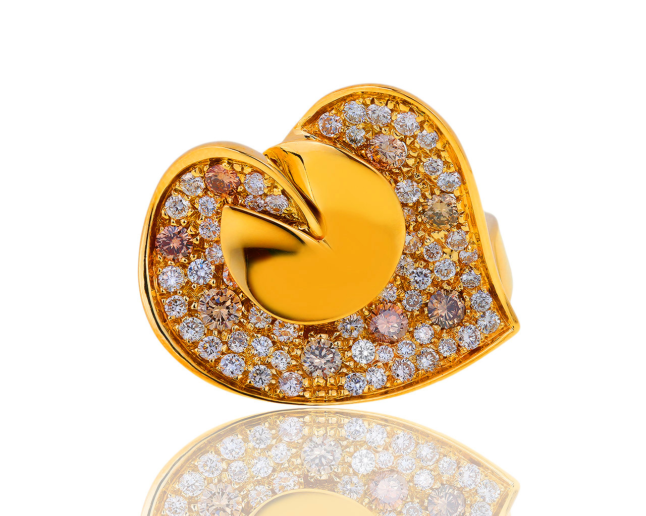 Оригинальное золотое кольцо с бриллиантами 1.44ct Luca Carati 270319/19