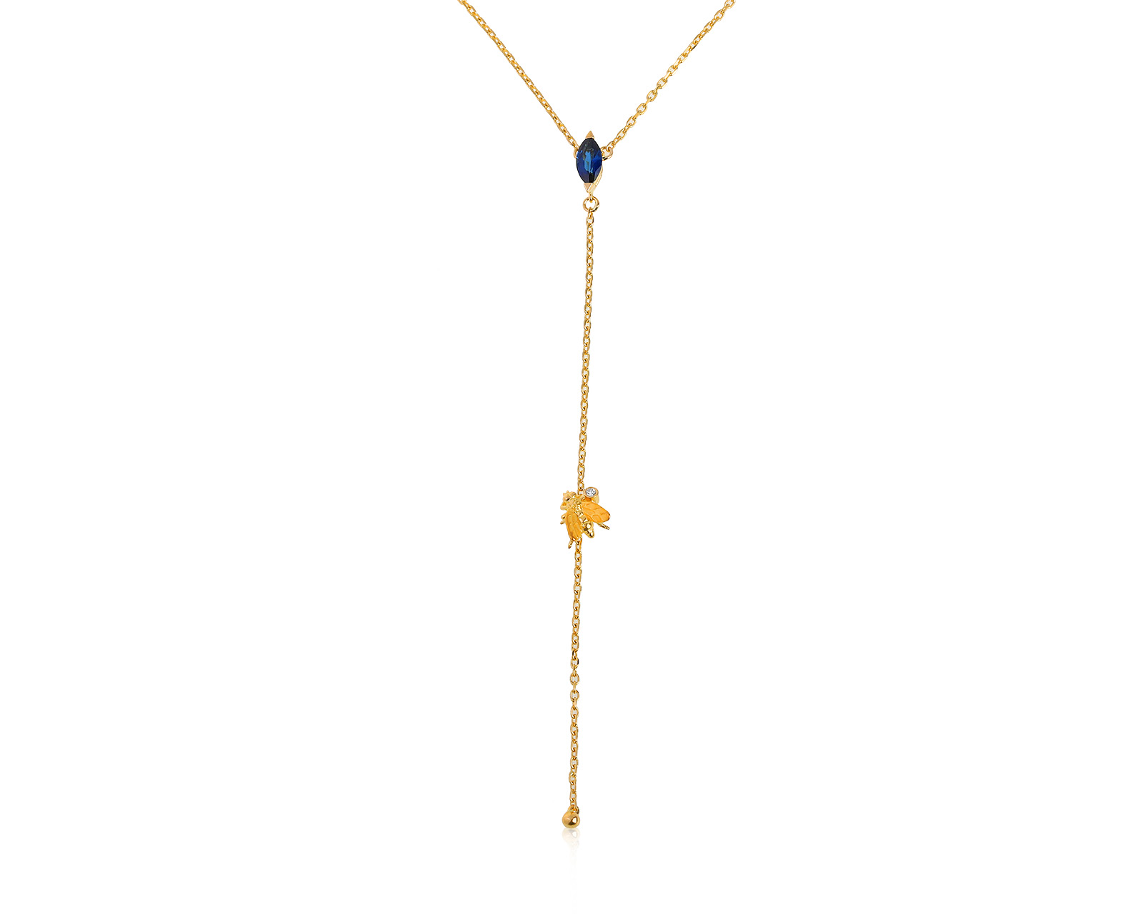 Оригинальное золотое колье с сапфиром 0.35ct Carrera y Carrera 290621/4