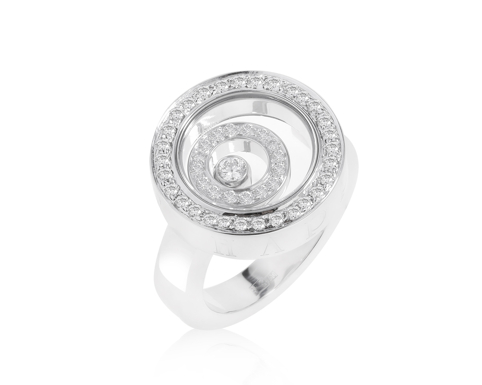 Оригинальное золотое кольцо Chopard Happy Spirit 190622/1