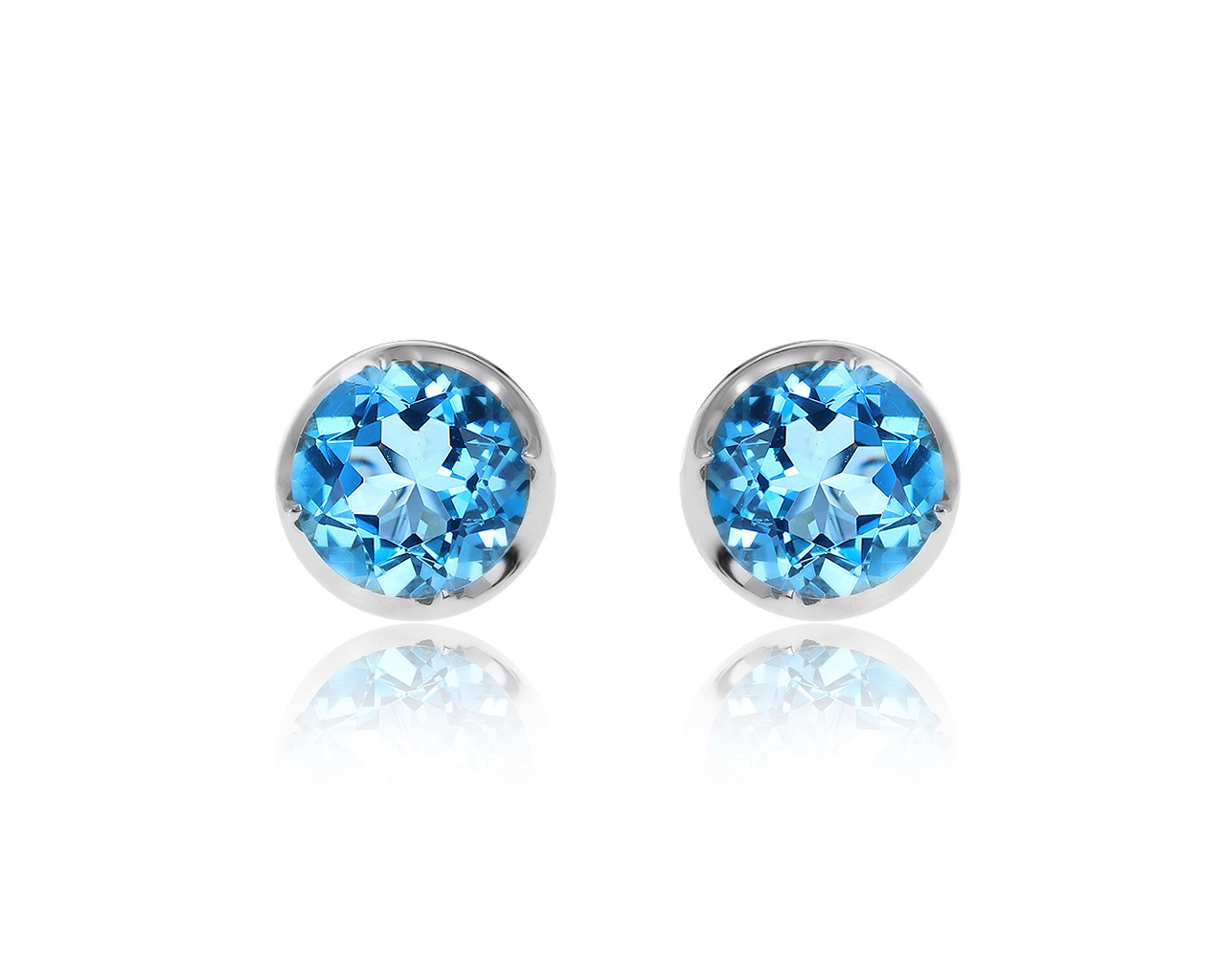 Оригинальные золотые серьги с топазами 3.00ct Pasquale Bruni 010221/2