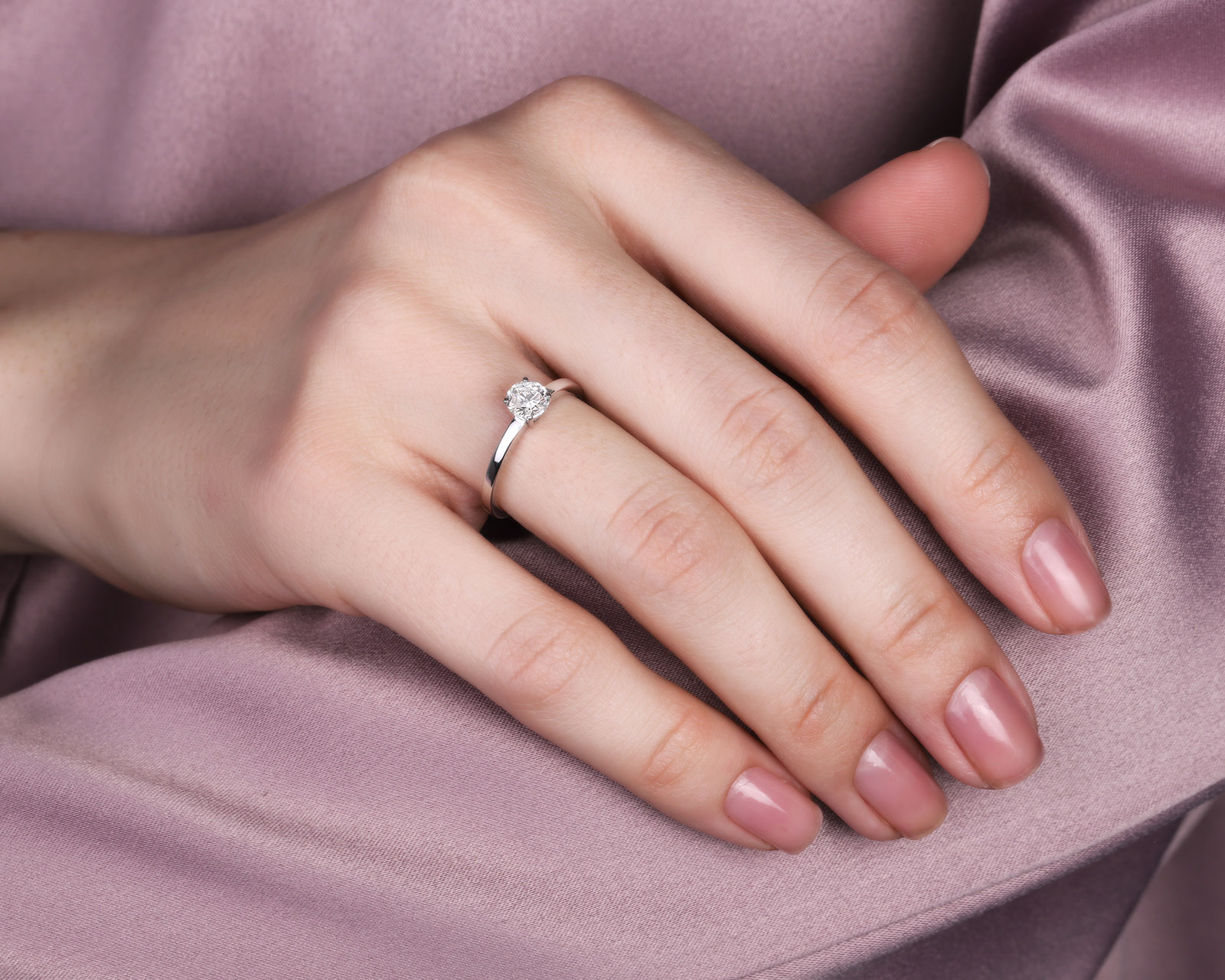 Оригинальное золотое кольцо с бриллиантом 0.58ct Mercury Solitare