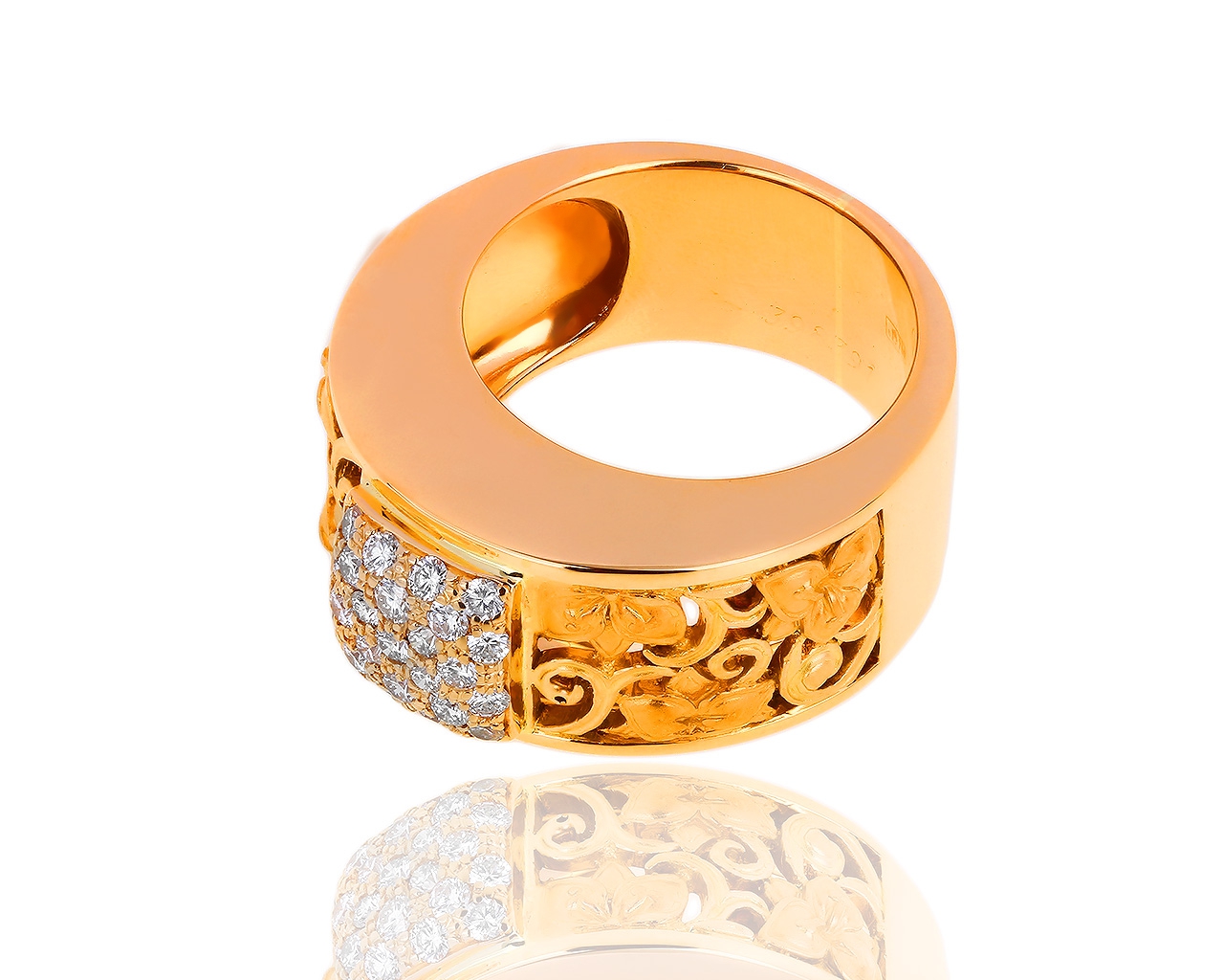 Золотое кольцо с бриллиантами 0.45ct Carrera y Carrera Jazmin