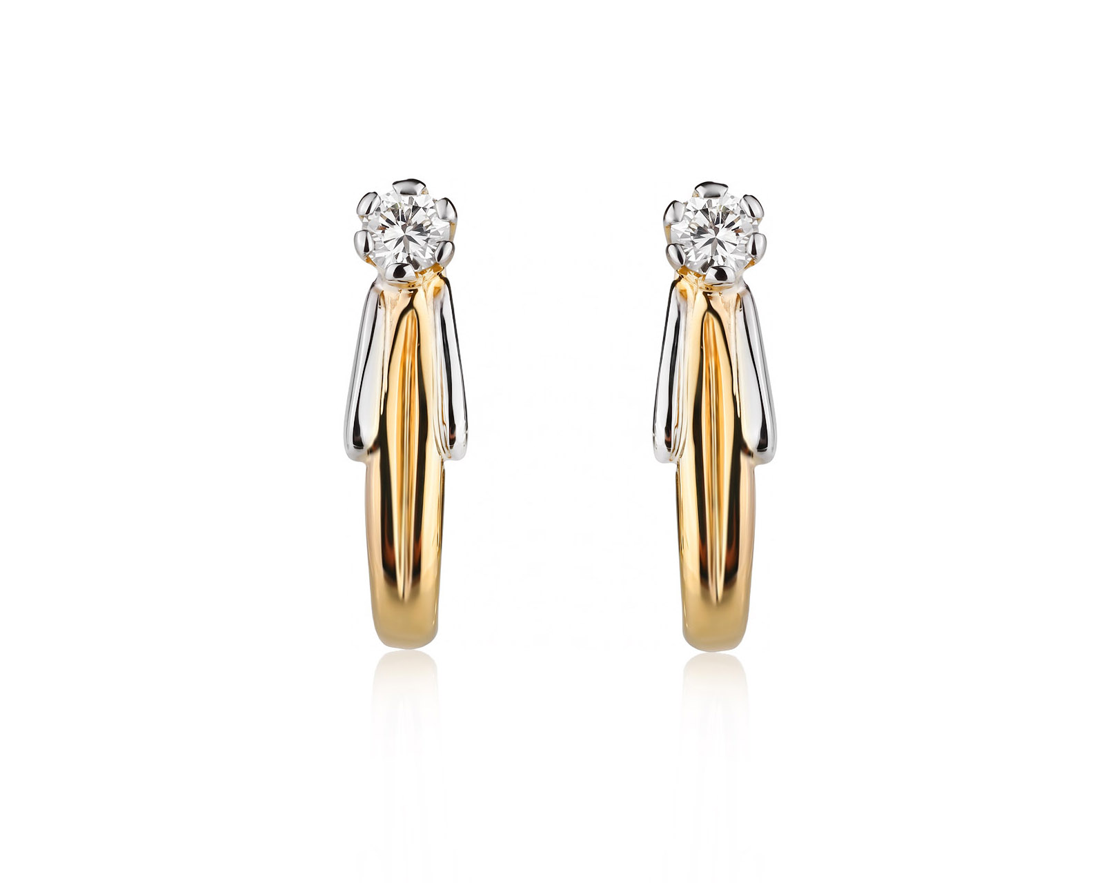 Золотые серьги с бриллиантами 0.36ct 020926/9